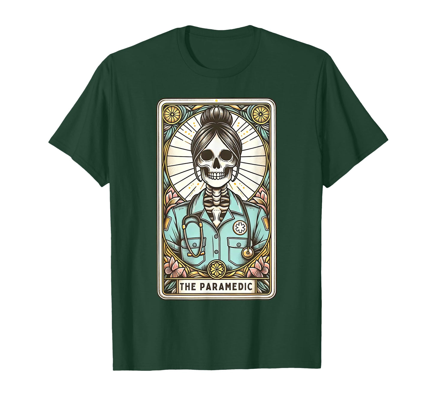 Skeleton Paramedic Tarot Card Emergency EMS EMT ER Nurse T-Shirt