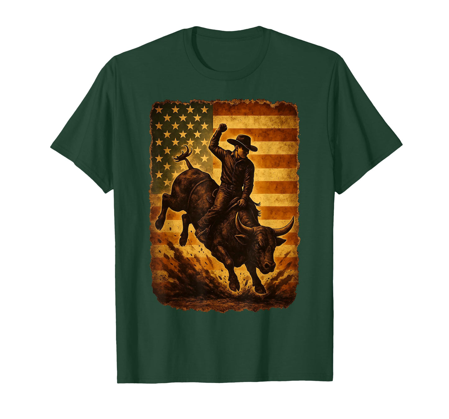 Rodeo Cowboy Bull Rider Western Rustic Gift Men Women Kid T-Shirt
