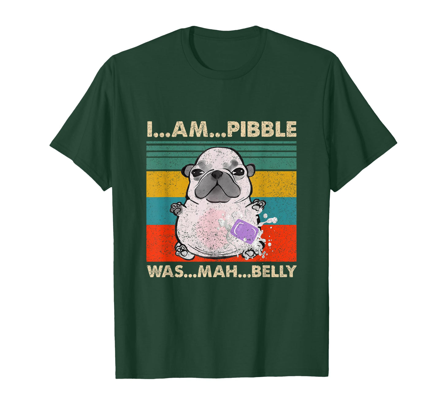 I Am Pibble Wash My Belly Pit Bull Meme Funny Dog Brainrot T-Shirt