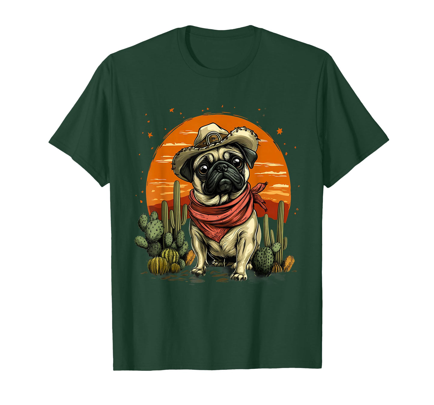 Cute Pug Owner Pug Lover Colorful Portrait Dog Pug T-Shirt