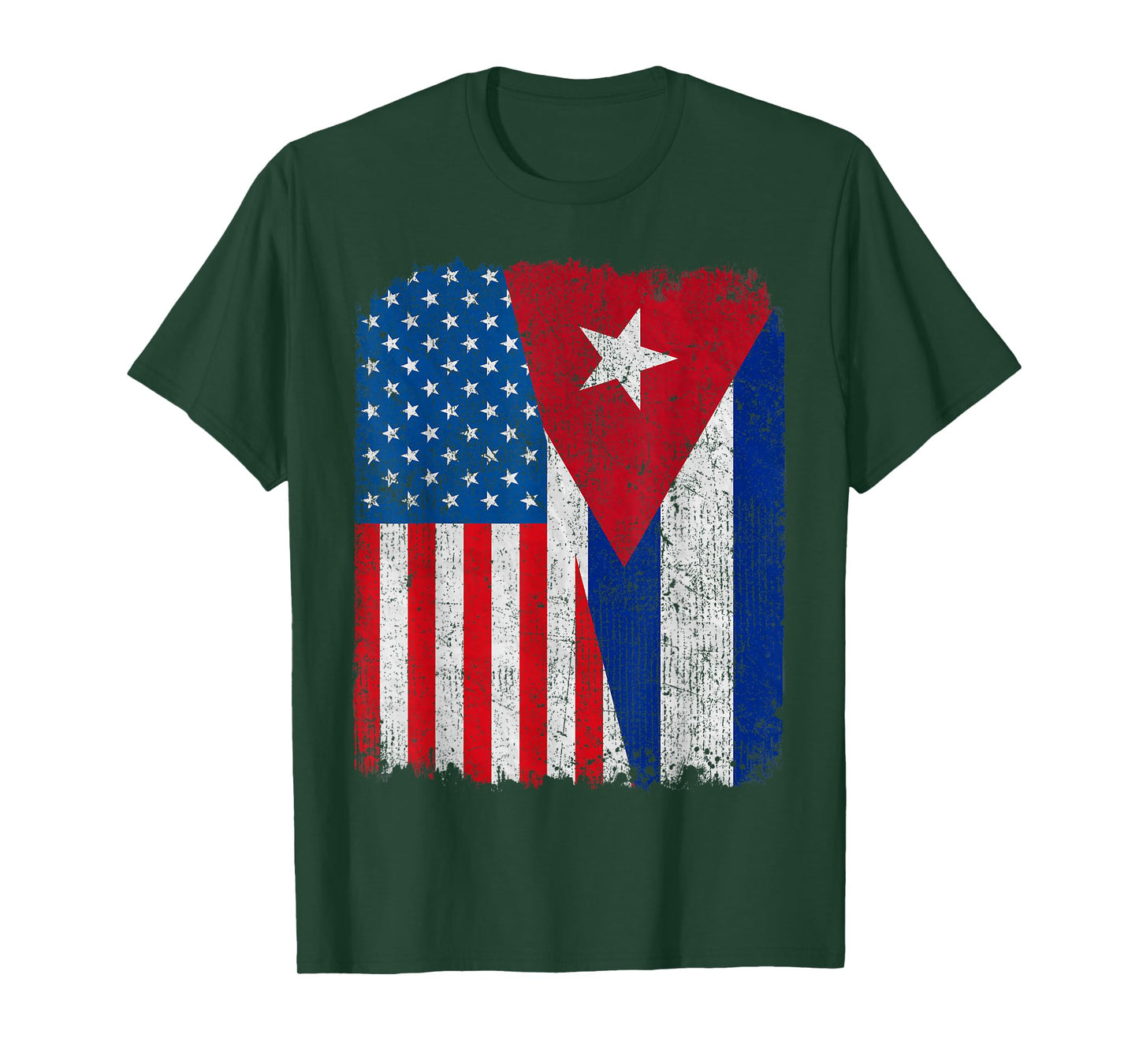 Cuban American Flag Half USA Cuba Root Proud T-Shirt