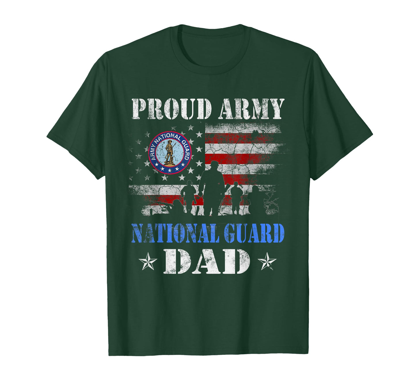 Proud Army National Guard Dad T shirt Veterans Day Gift T-Shirt