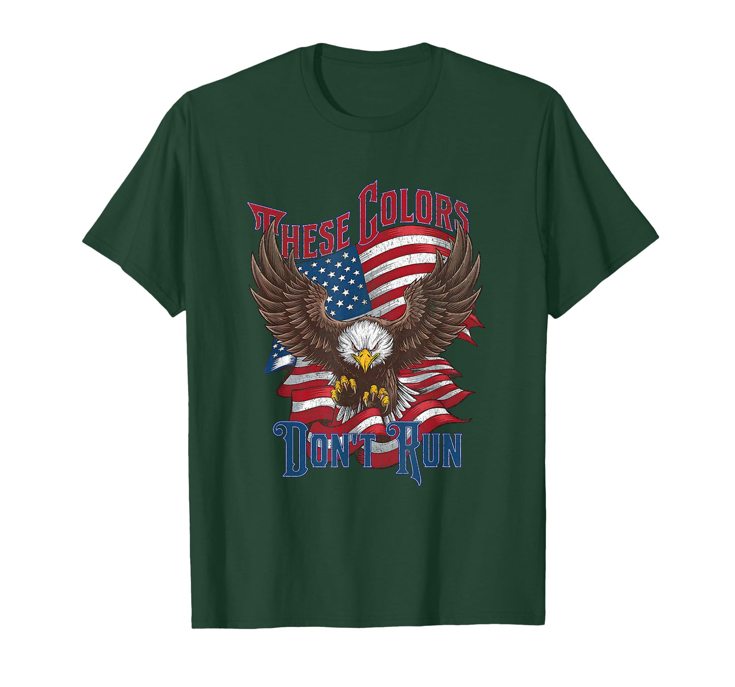 These Colors Don’t Run Bald Eagle USA Flag Patriotic Flag T-Shirt