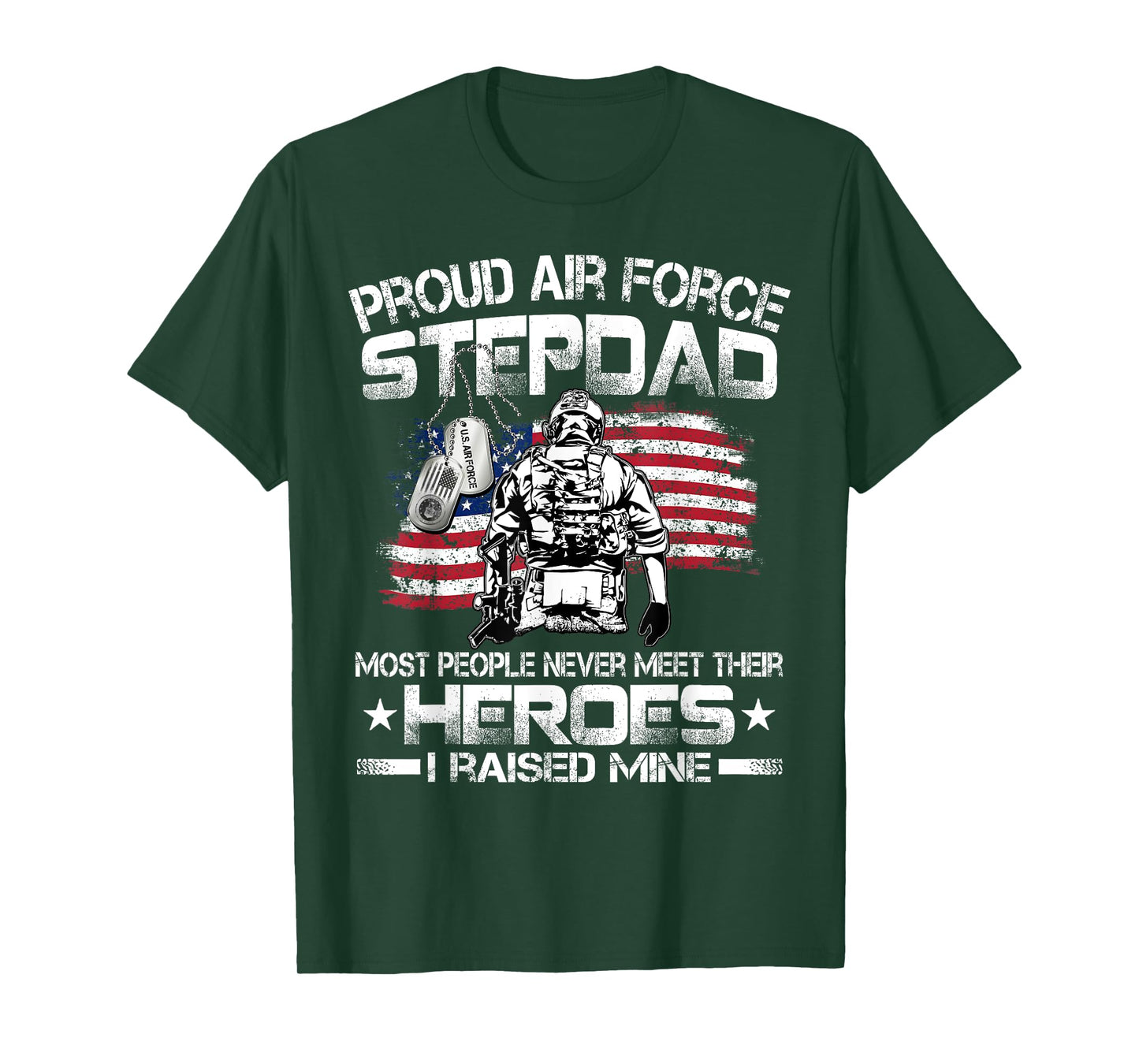 Proud Air Force Step Dad Pride Military Family US Air Force T-Shirt