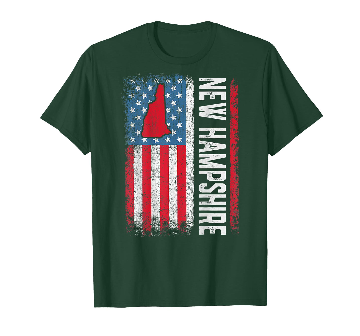 Vintage New Hampshire State USA Flag Shirt New Hampshire (On T-Shirt