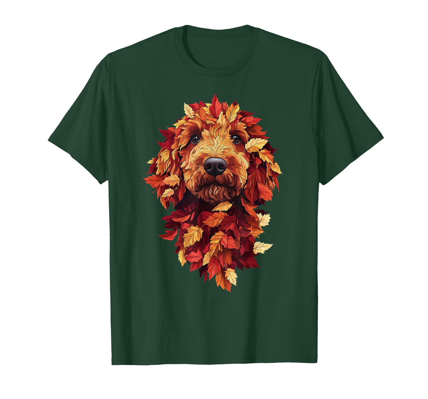 Goldendoodle Labradoodle Autumn Leaves Fall Dog Doodle Mom T-Shirt