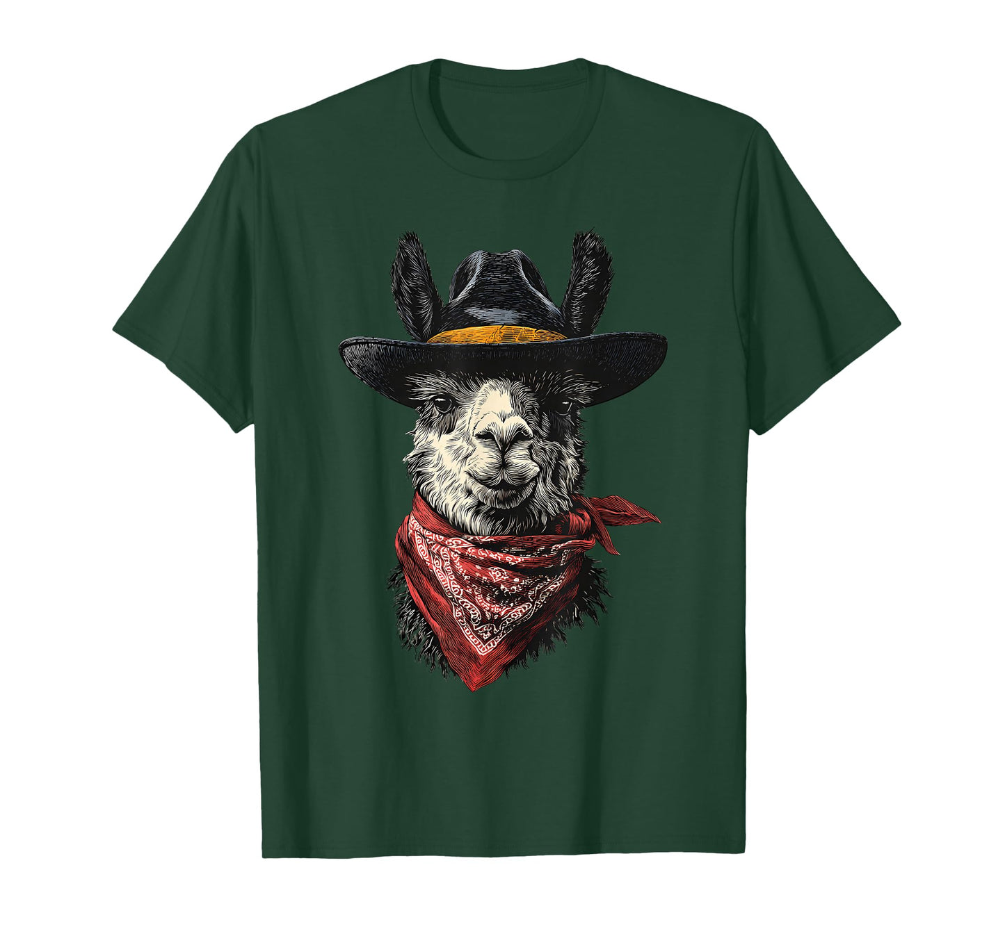 Country Cowboy Llama Vintage Rodeo Cowgirl Western Alpaca T-Shirt