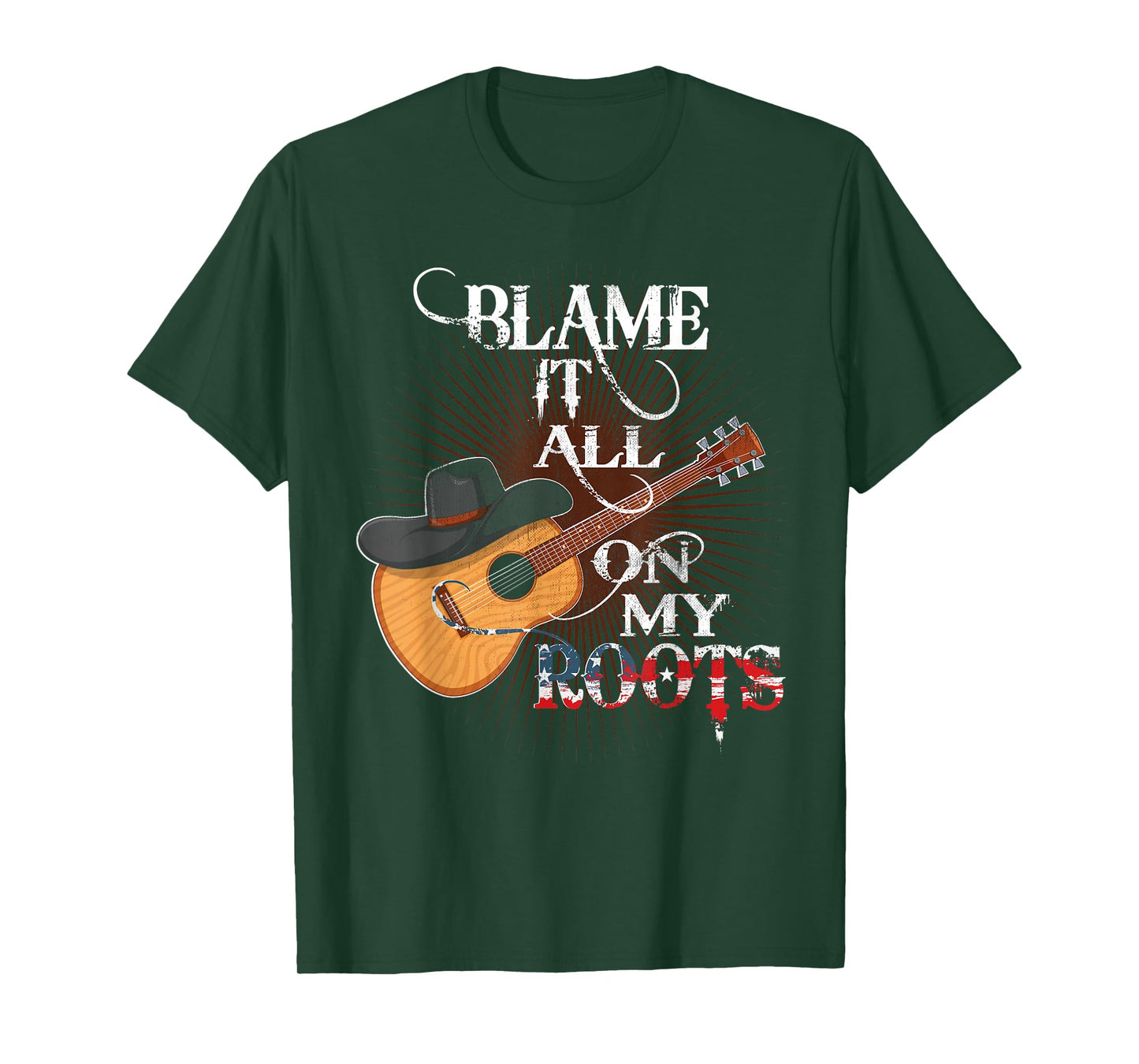Blame It All On My Roots Shirt Men Country Music Lover T-Shirt