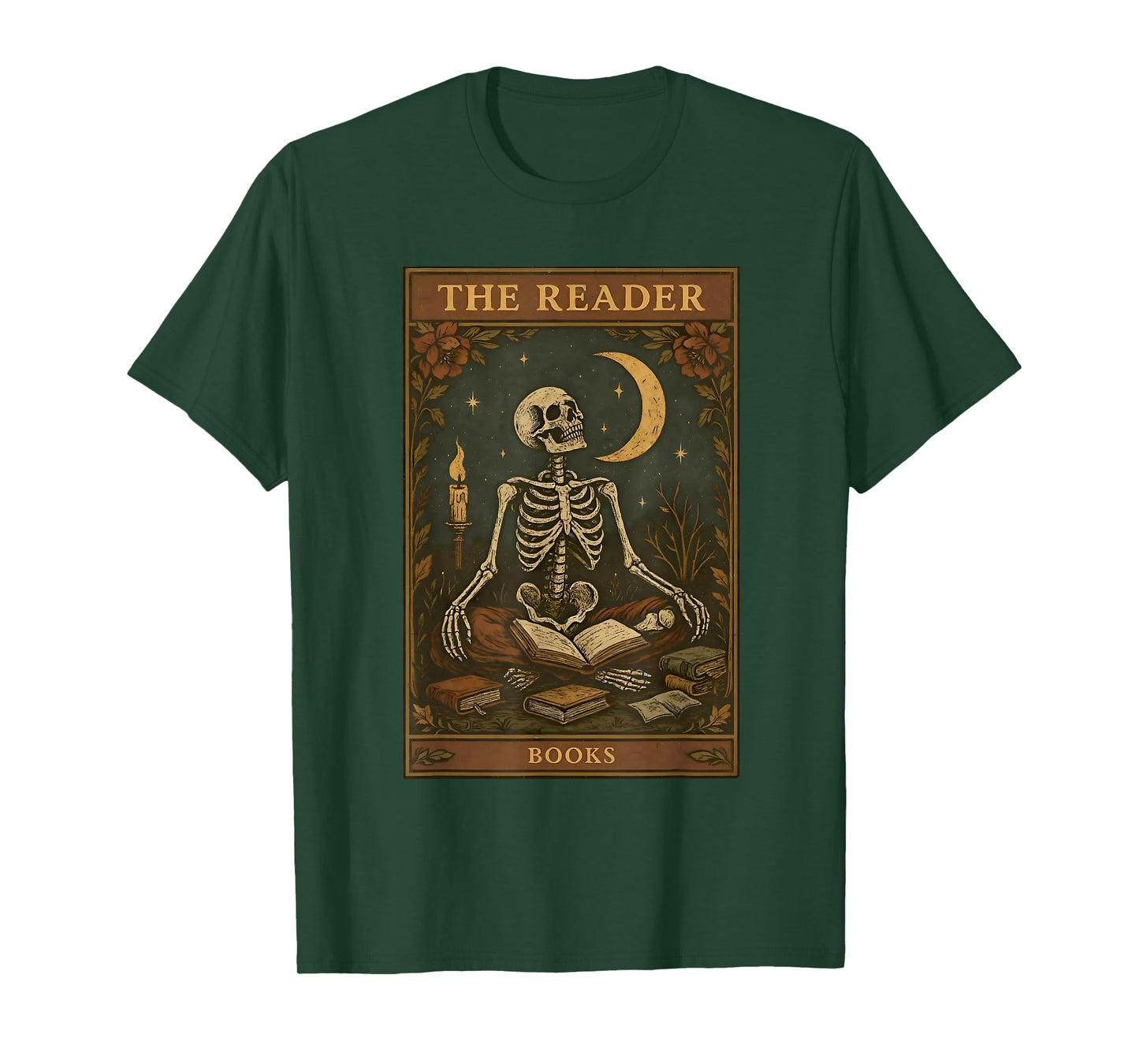 The Reader Books Tarot Card Book Reading Teacher Halloween T-Shirt