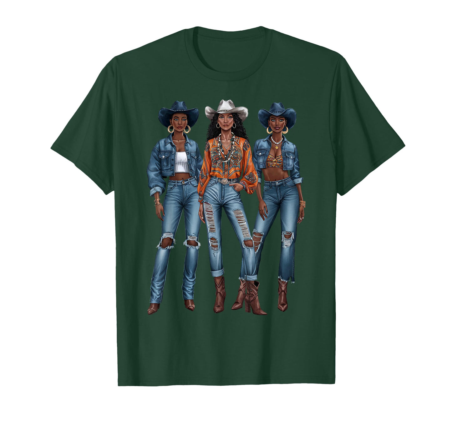 Black Cowgirl Vibes Melanin Black History Texas T-Shirt