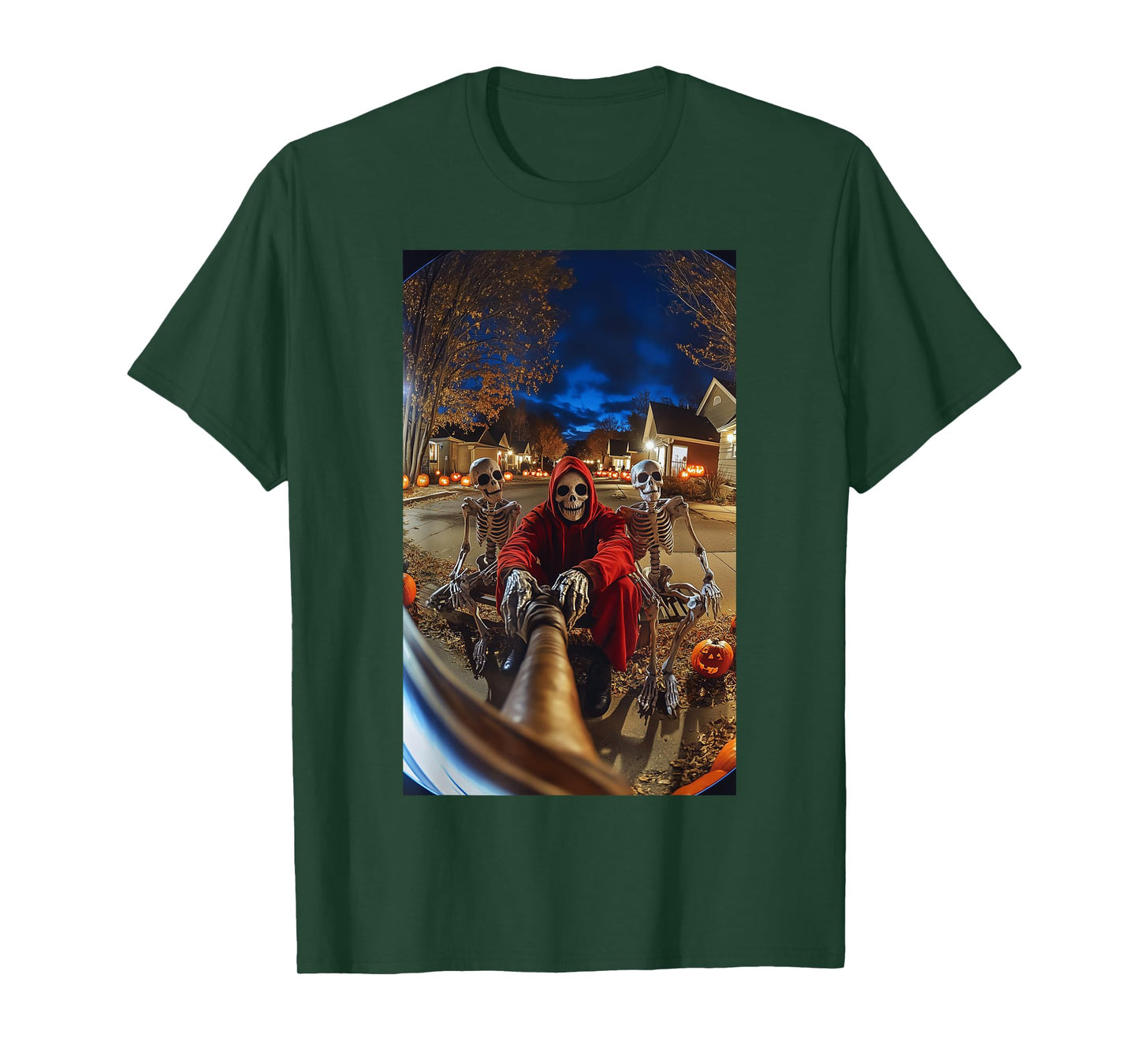 Grim Reaper Halloween Selfie – Funny Skeleton Squad Costume T-Shirt