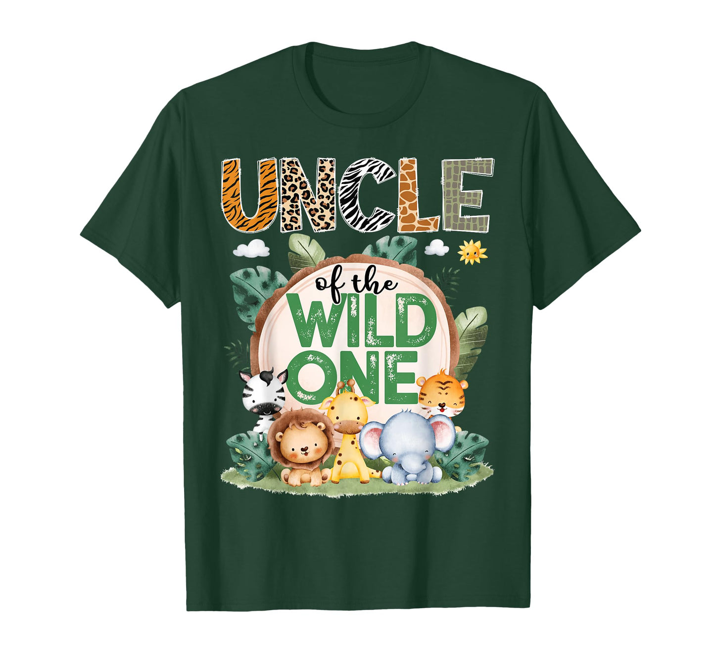 Uncle Of The Wild One Safari Jungle 1St Birthday Party T-Shirt