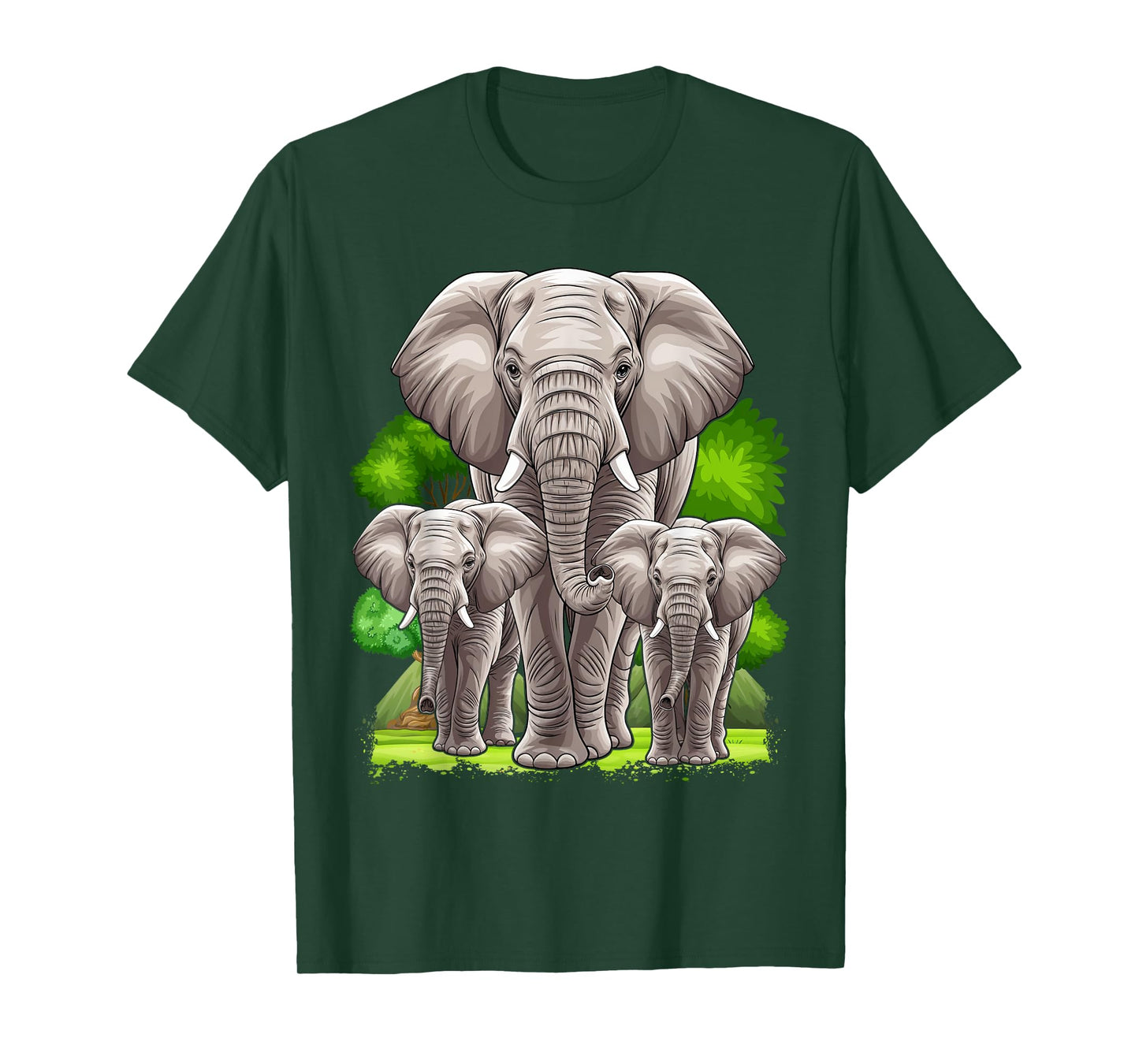 Elephant Family Africa Safari Zoo Keeper Elephant T-Shirt