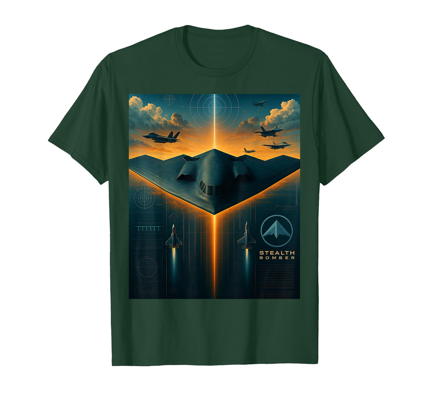 B-2 Spirit Stealth Bomber Iconic American Airpower Aviation T-Shirt