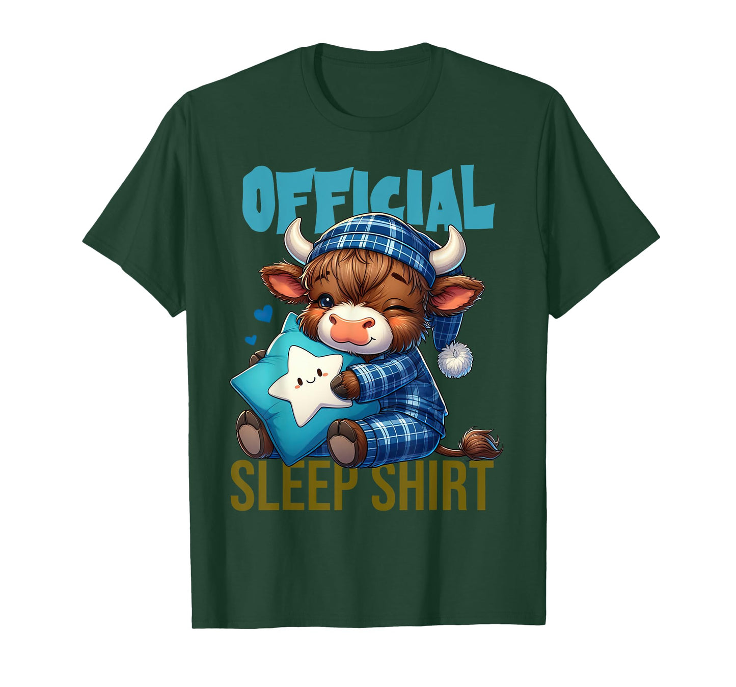 Highland Cow Official Sleep Pajamas Highland Cow Breeder T-Shirt