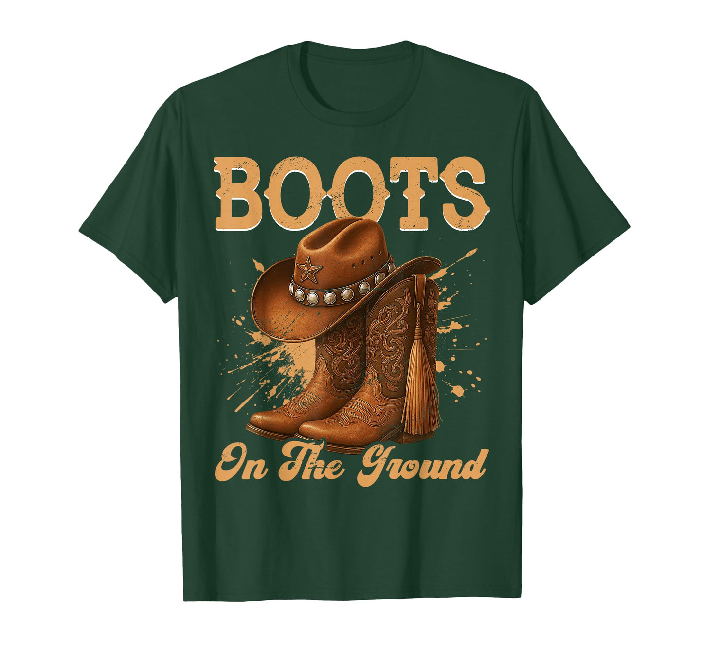 Boots On The Ground Cowboy Boots Rodeo Western Cowgirl T-Shirt