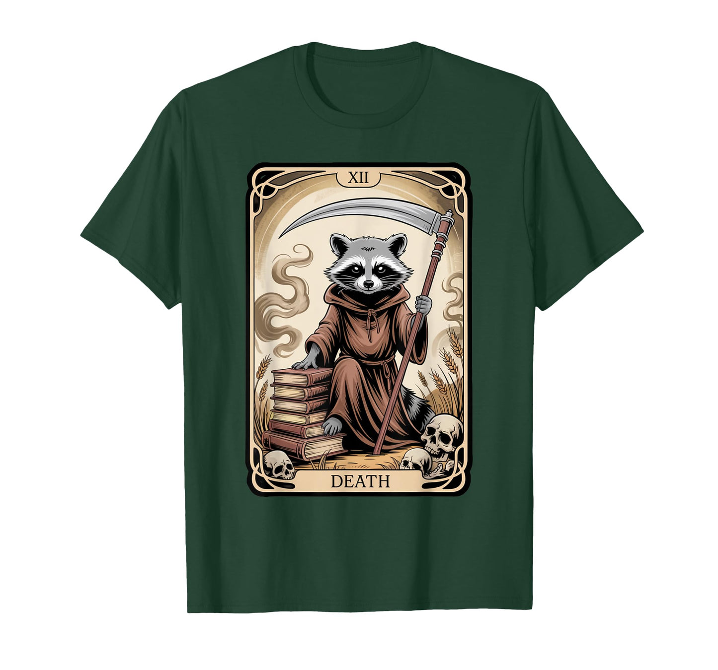 Raccoon Tarot Card Death Witchcraft Funny Raccoon T-Shirt