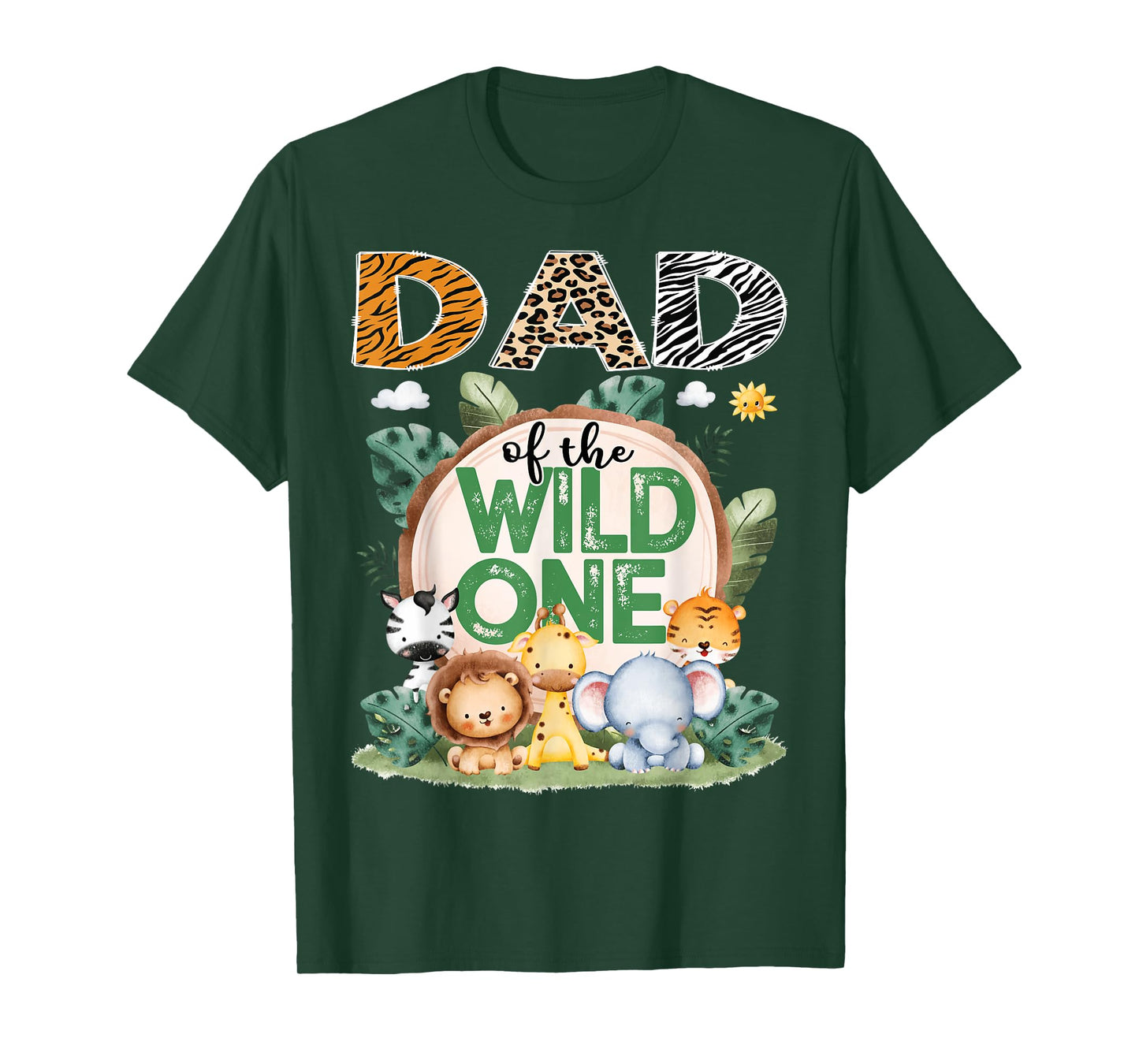 Dad Of The Wild One Safari Jungle 1St Birthday Party T-Shirt
