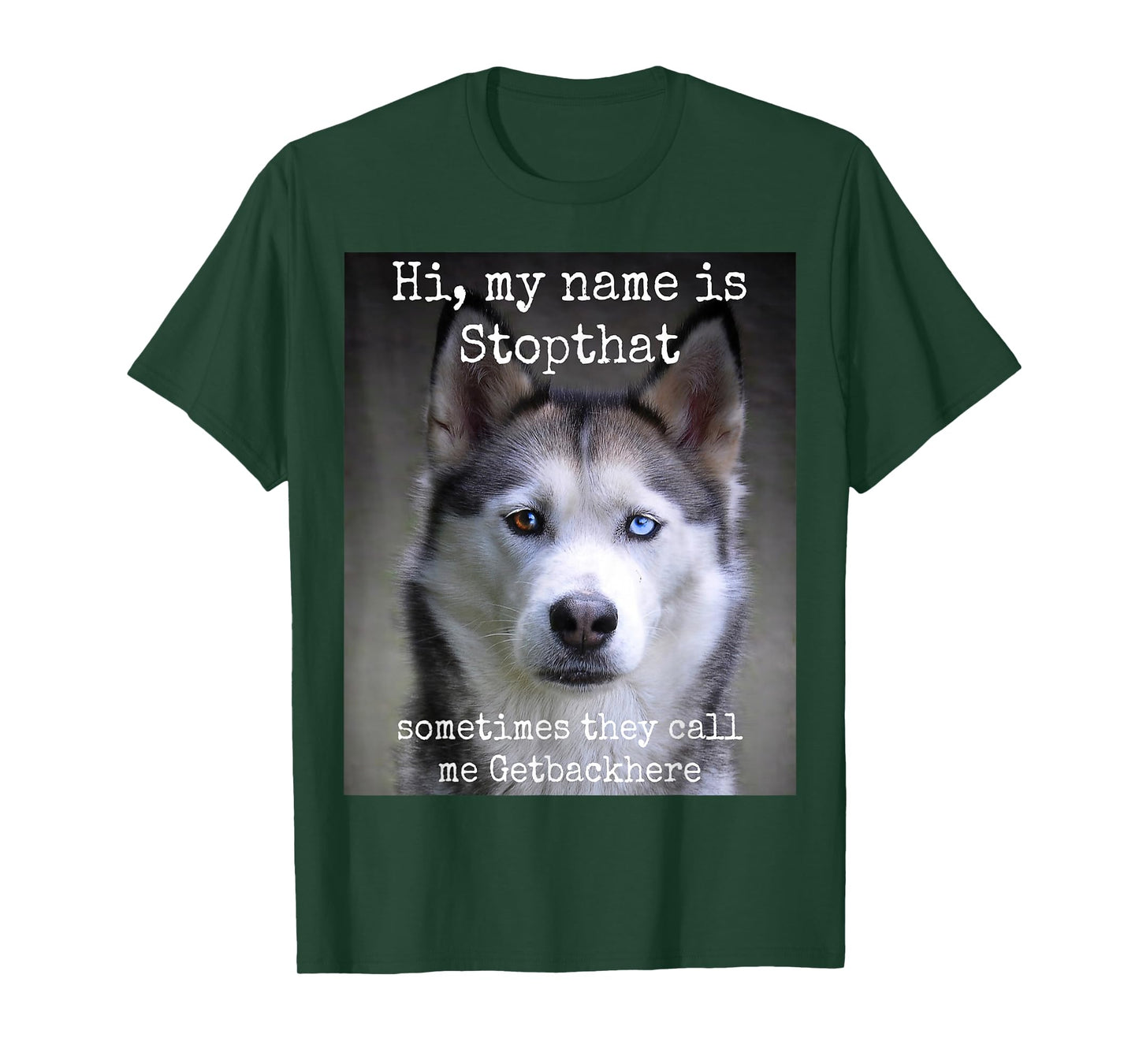 My Name is Stopthat Funny Hyper Siberian Husky Dog Owner T-Shirt Small