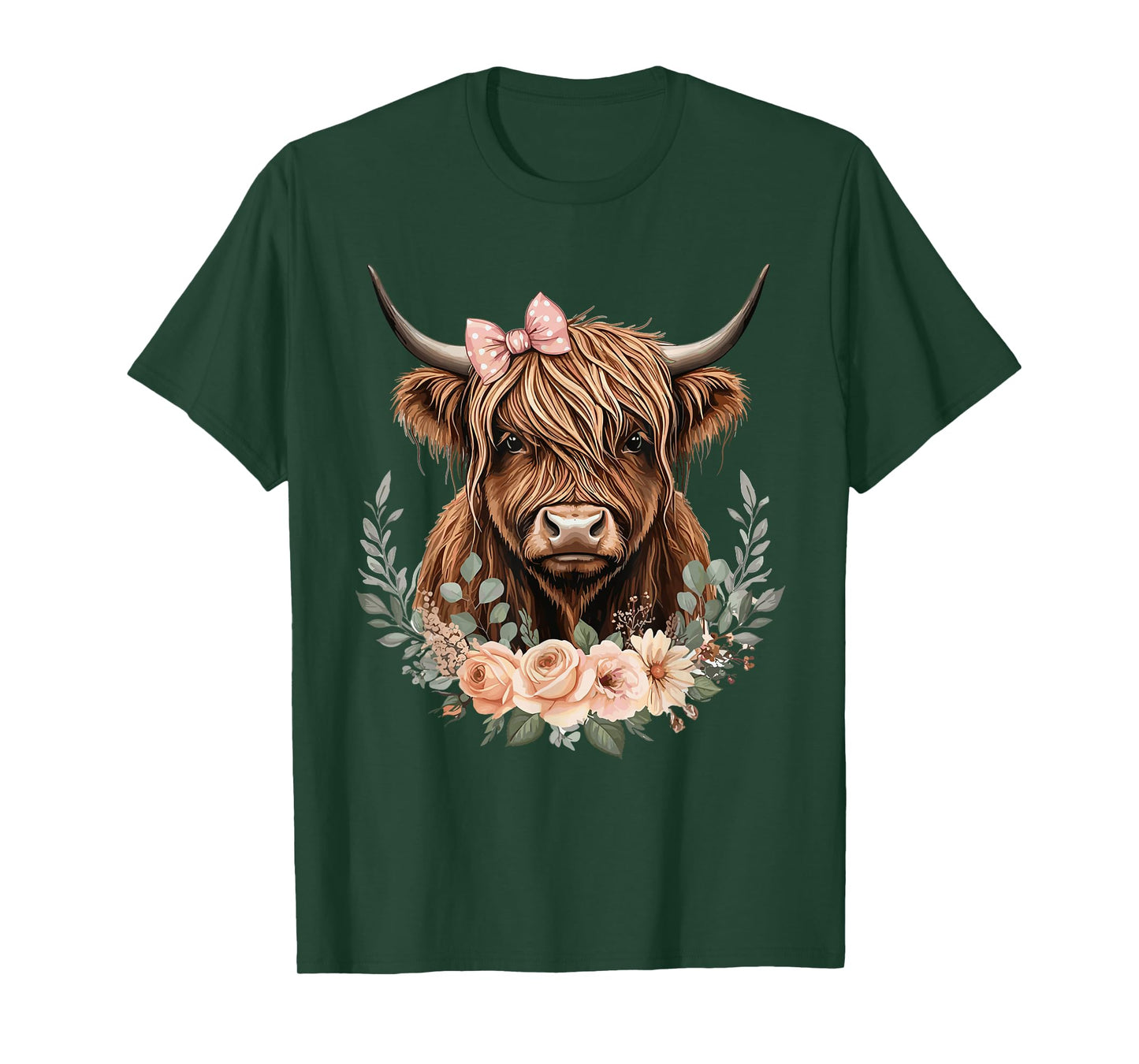 Cute Highland Cow for Women Farm Cowgirl Scottish Cattle T-Shirt
