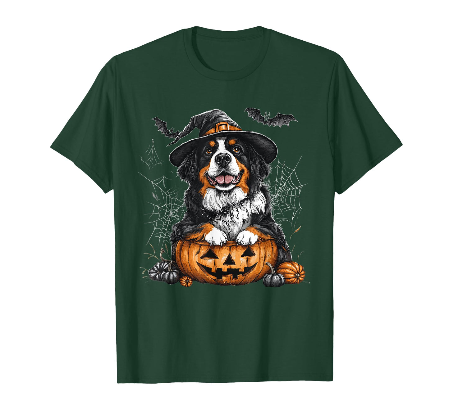 Bernese Mountain Pumpkin Halloween Thanksgiving Men Women T-Shirt