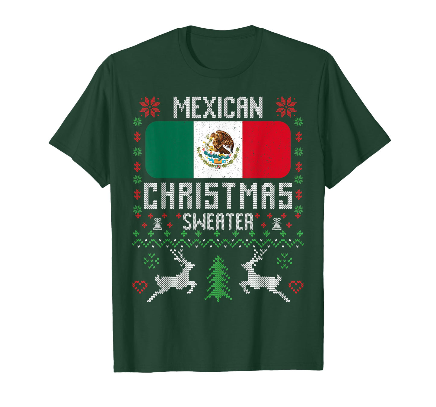 Mexico Flag Mexican Christmas Sweater T-Shirt