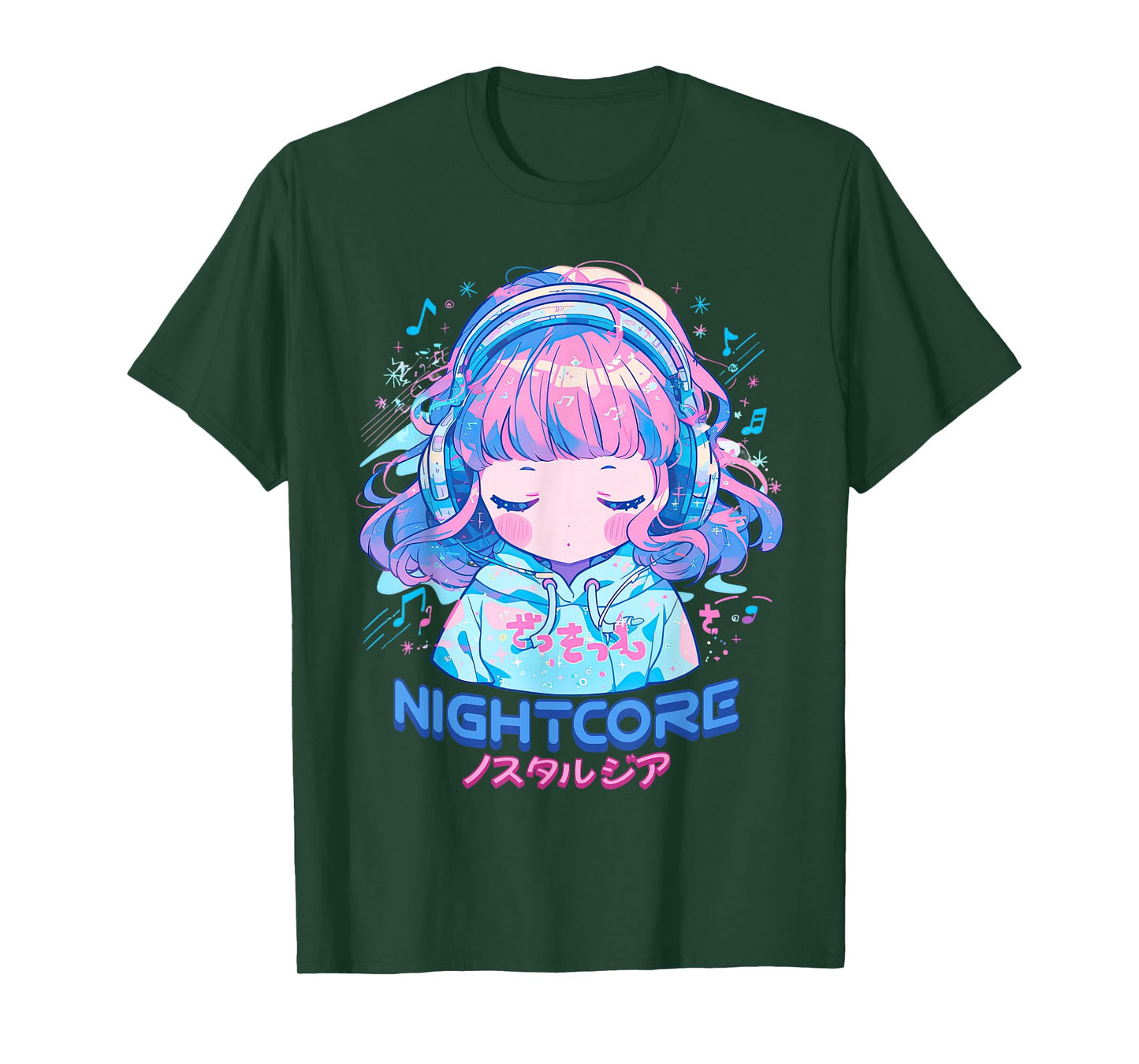 Nightcore Kawaii Chibi Anime Japanese Music Jpop T-Shirt