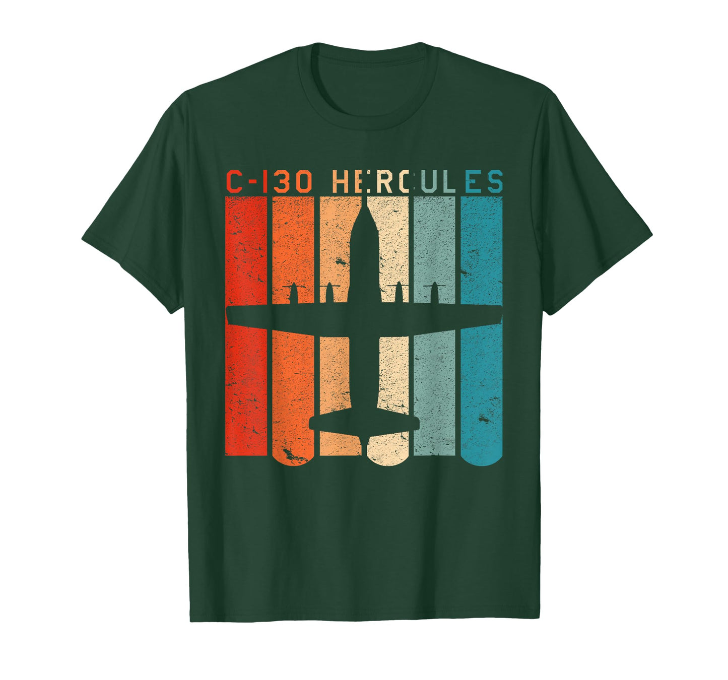 C-130 Hercules Aeroplane Retro Vintage Style Aviation Design T-Shirt