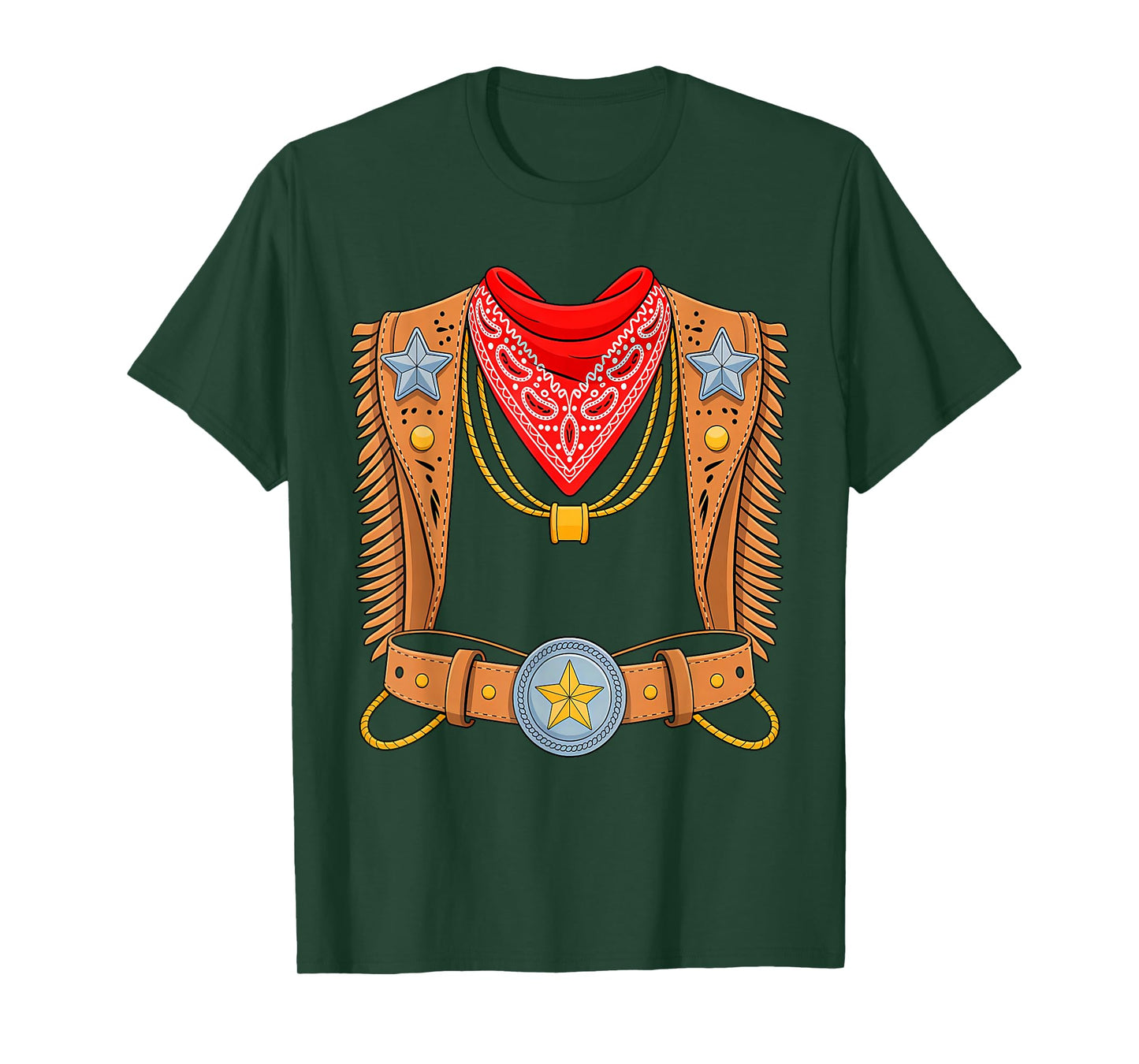 Western Rodeo Sheriff Cowboy Cowgirl Halloween Costume Funny T-Shirt