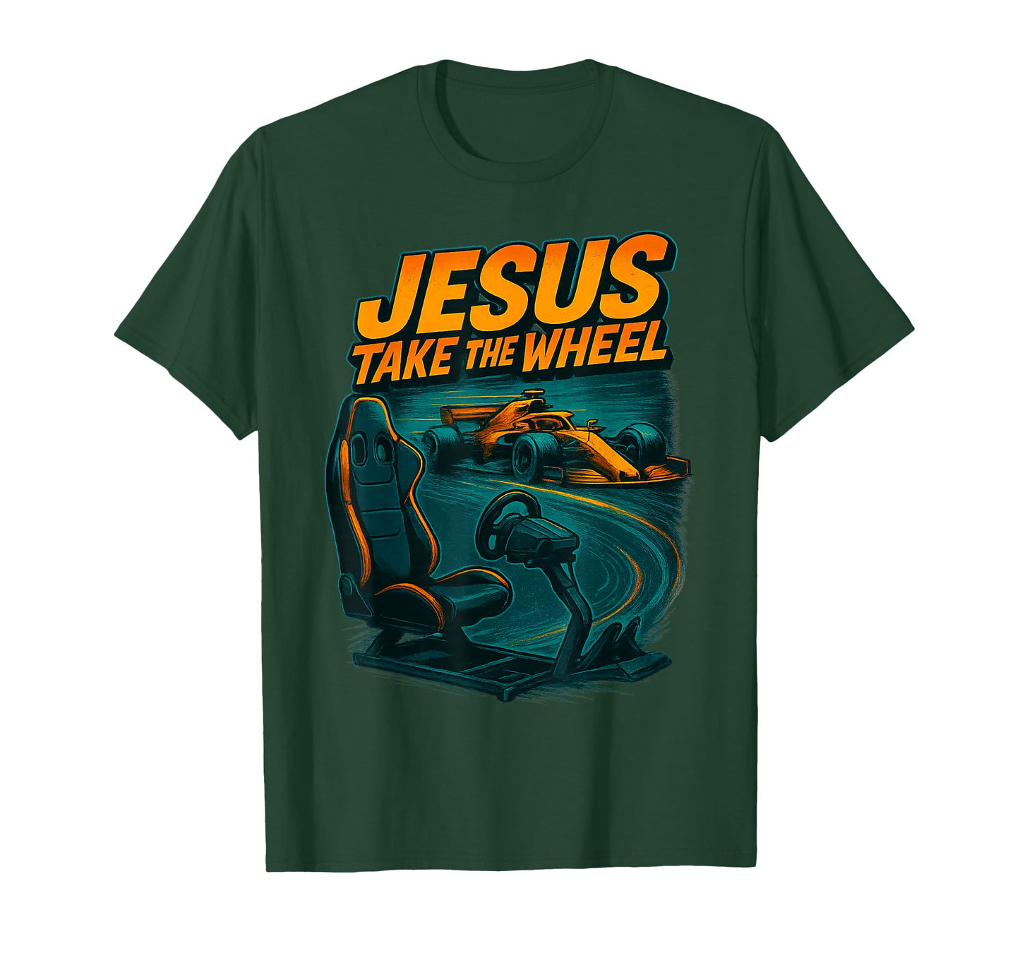 Sim Racing Simulator Rig & Race Car Video Game T-Shirt