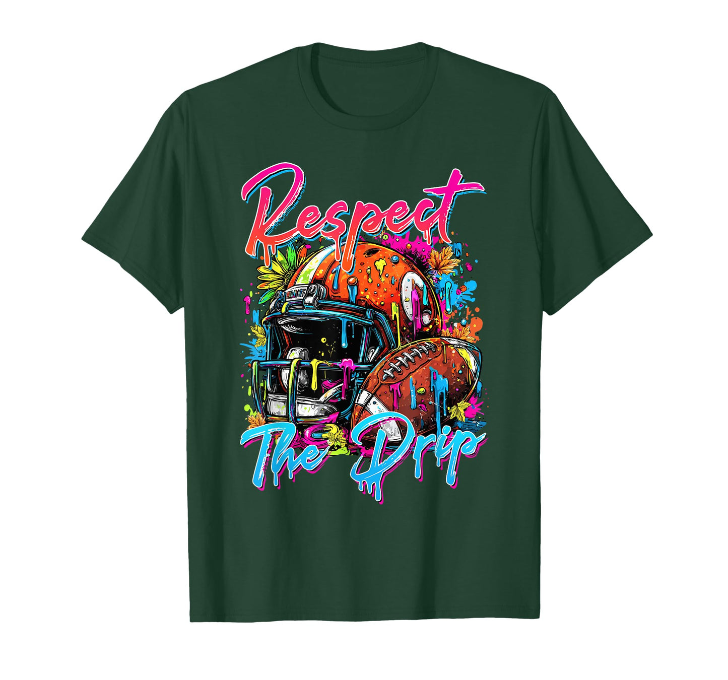Respect The Drip Football Drip Boys Ice Cream Drip Youth T-Shirt