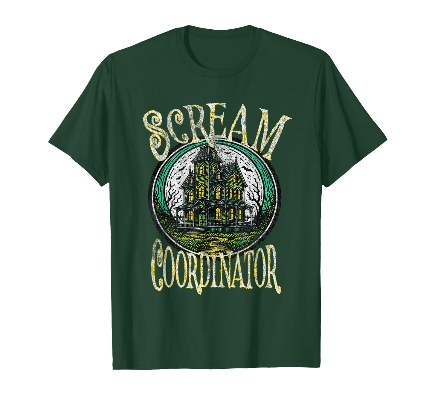 Haunted House Tour Guide Scream Coordinator Halloween Haunt T-Shirt