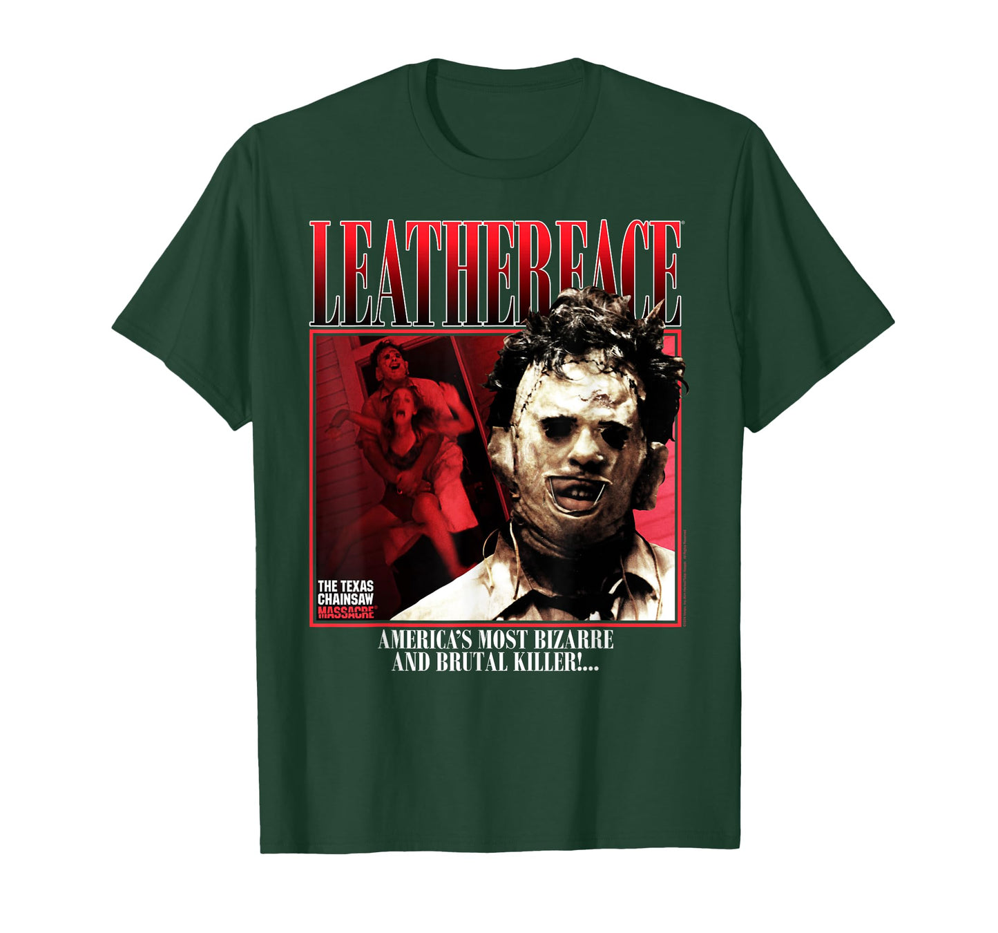 The Texas Chainsaw Massacre Leatherface 90's Style Horror T-Shirt