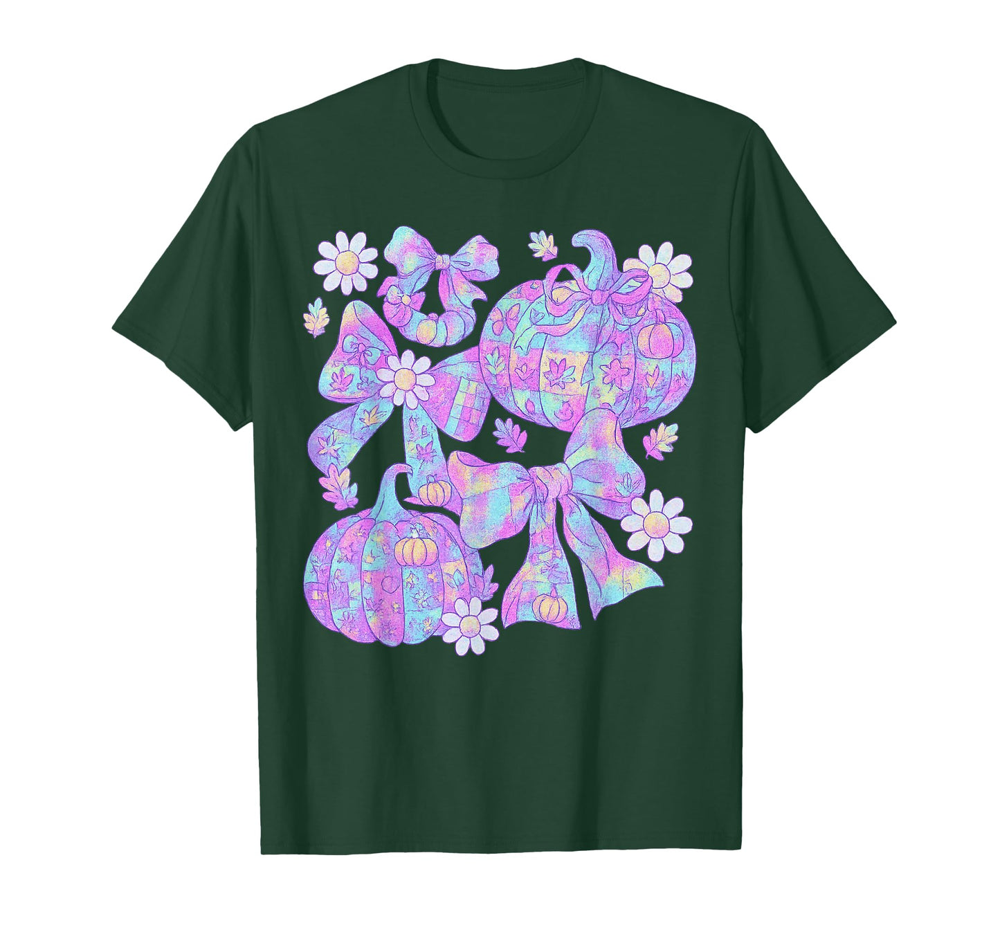 Preppy Pumpkin Thanksgiving Vintage Boho Floral Fall Vibes T-Shirt