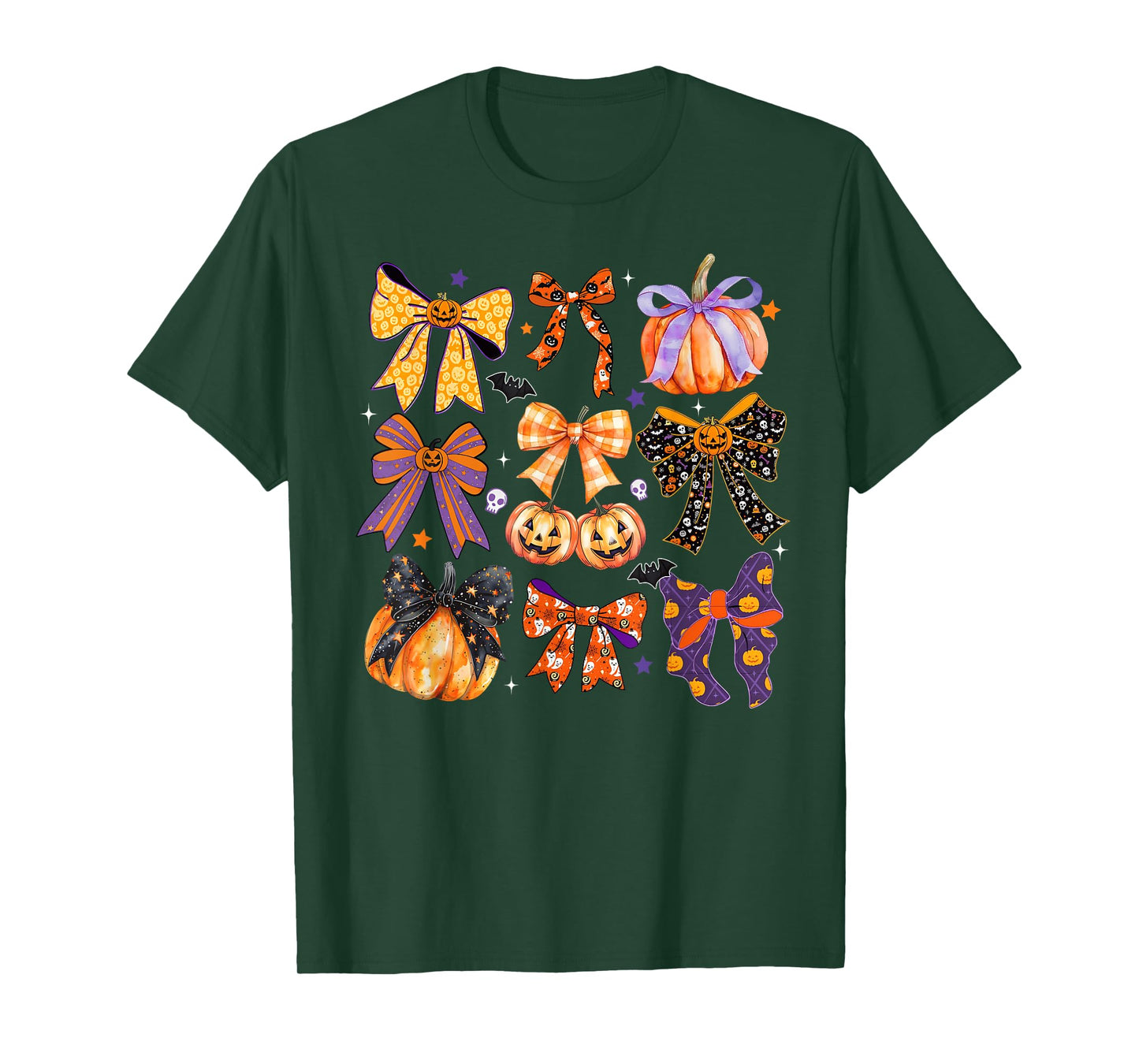 Coquette Bow Pumpkin Halloween Coquette Bow Girl Women Kid T-Shirt