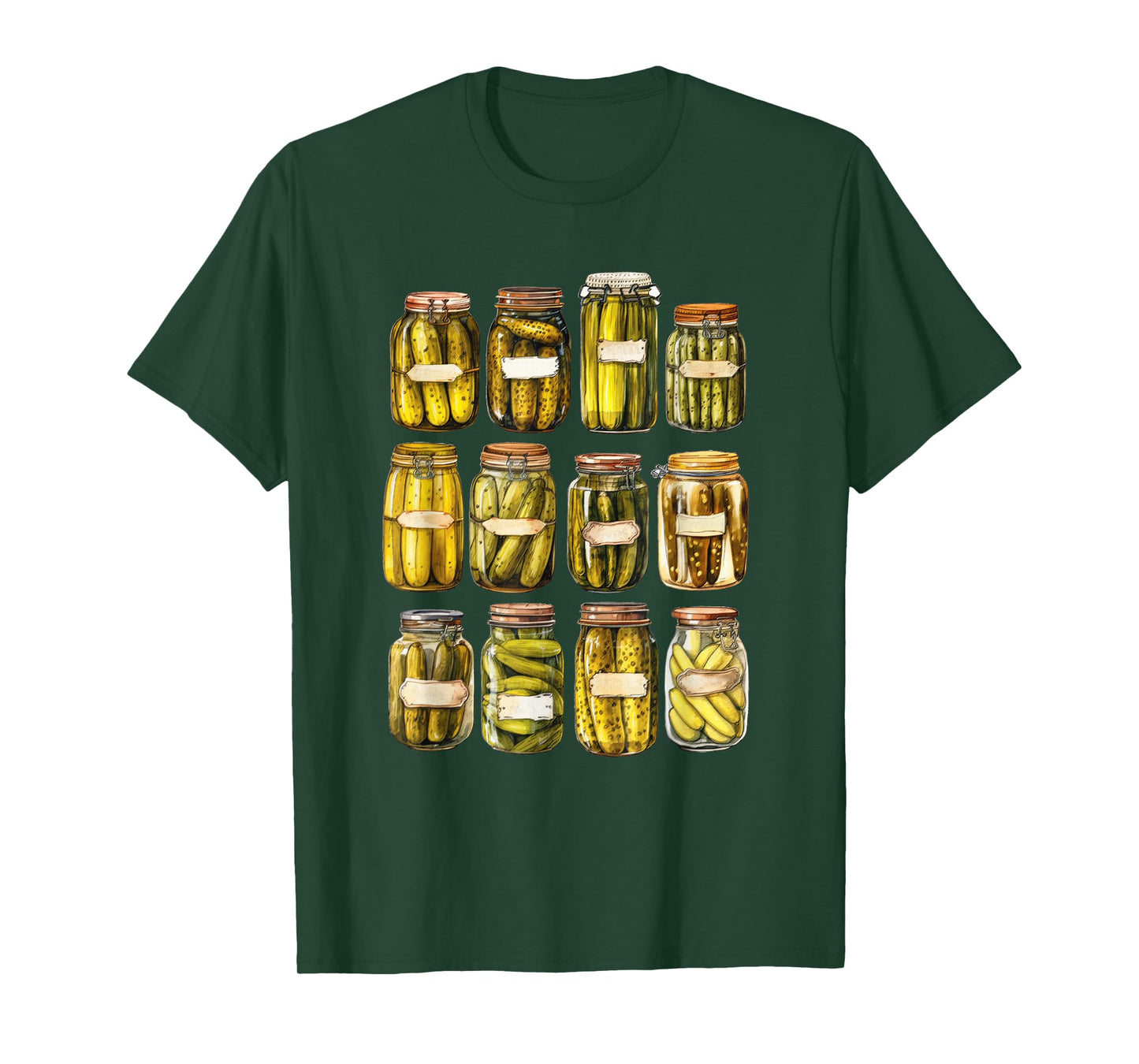 Canned Pickles Lover Vintage Pickle Jar Retro Cucumber Food T-Shirt