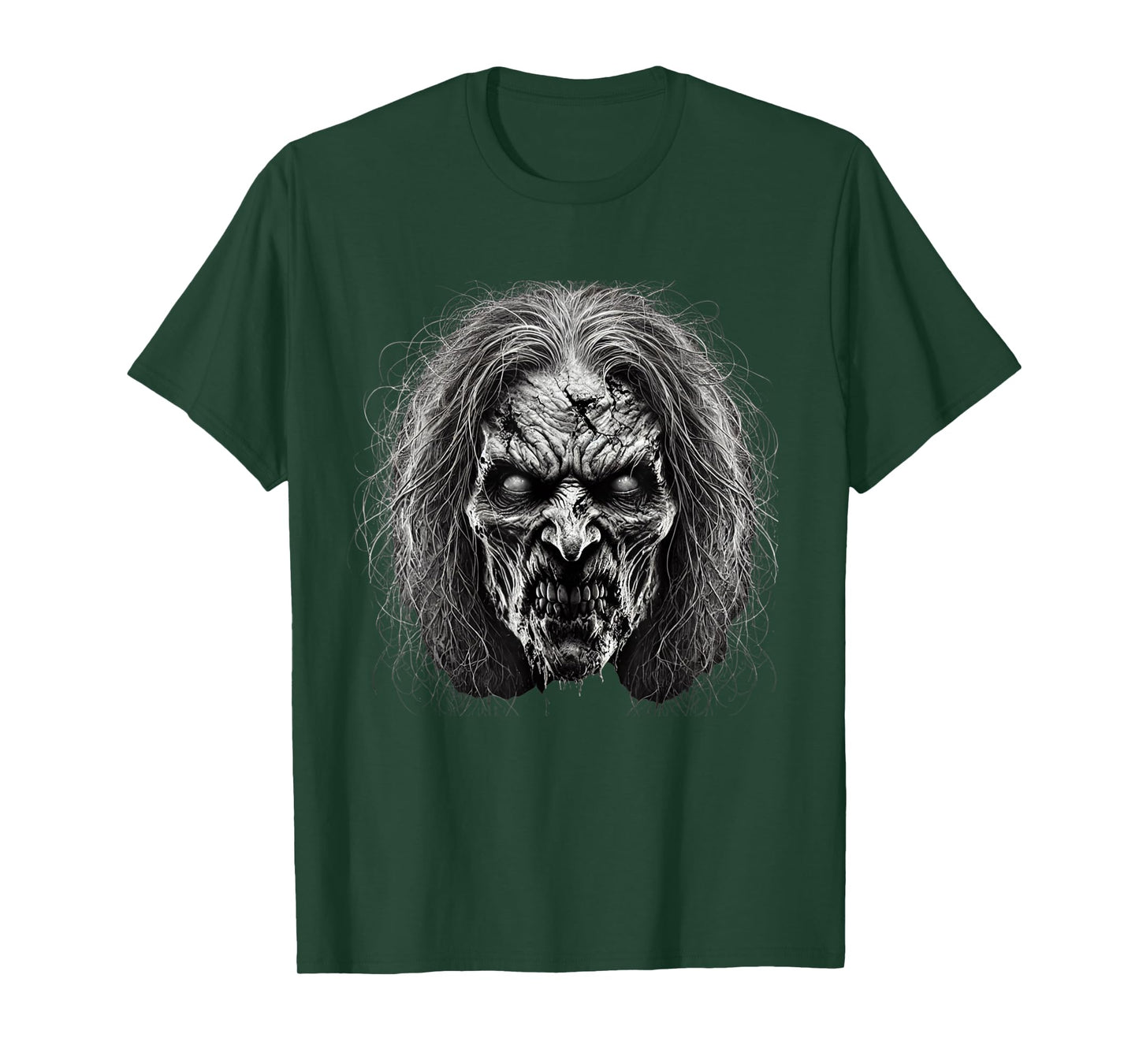 Scary Witch Face Evil Witch Halloween Costume T-Shirt