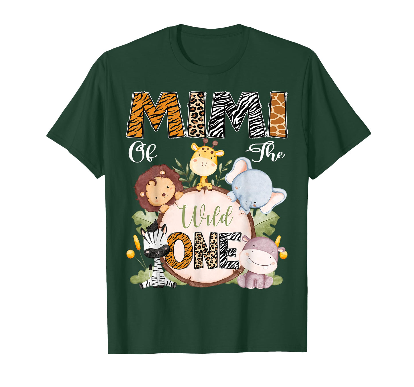 Mimi Of The Wild One 1St Birthday Safari Woodland T-Shirt