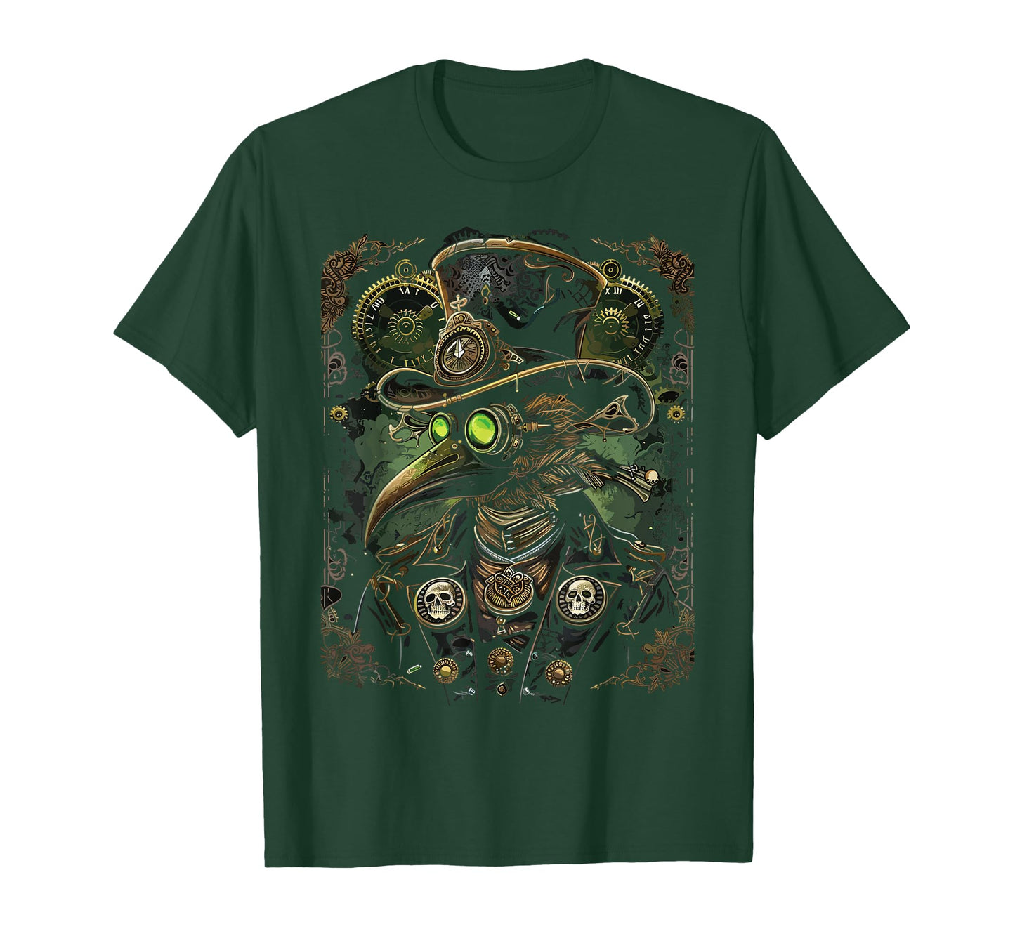 Mechanical Steampunk Pestilence Plague Doctor T-Shirt