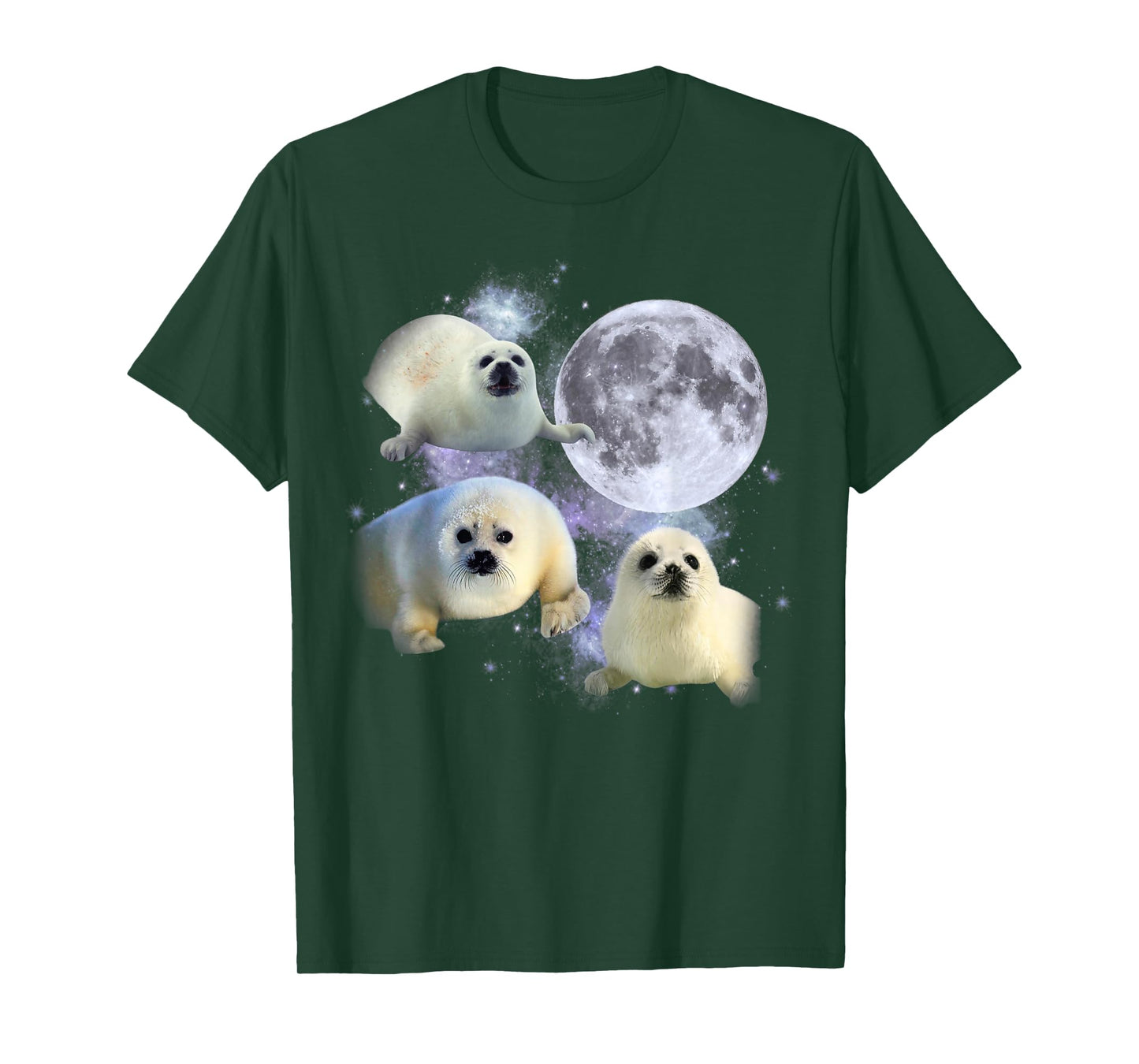 Three Baby Seal Vintage Graphic 90s Funny T-Shirt