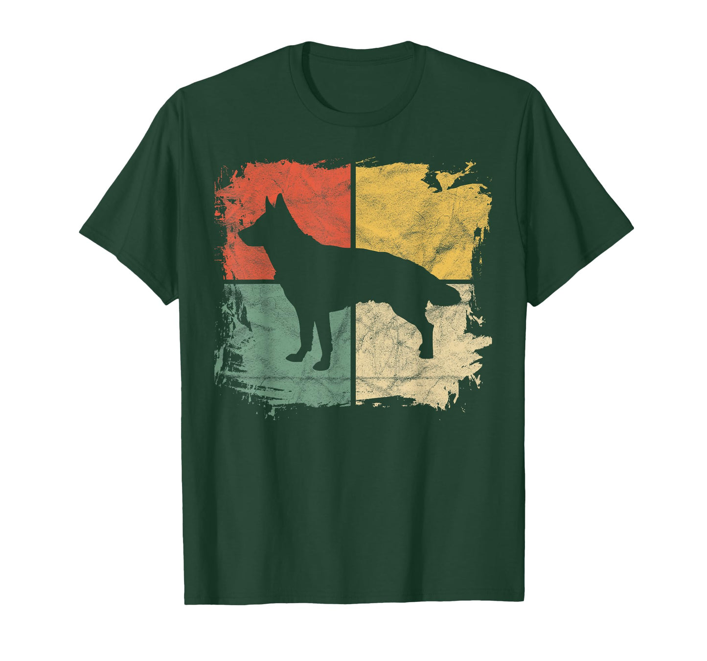 Square Retro German Shepherd Owner Gift Dog Shepard Dad Mom T-Shirt
