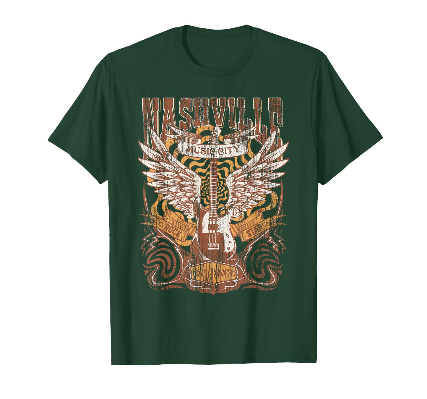 Nashville Tennessee Guitar Country Music City Guitarist Gift T-Shirt