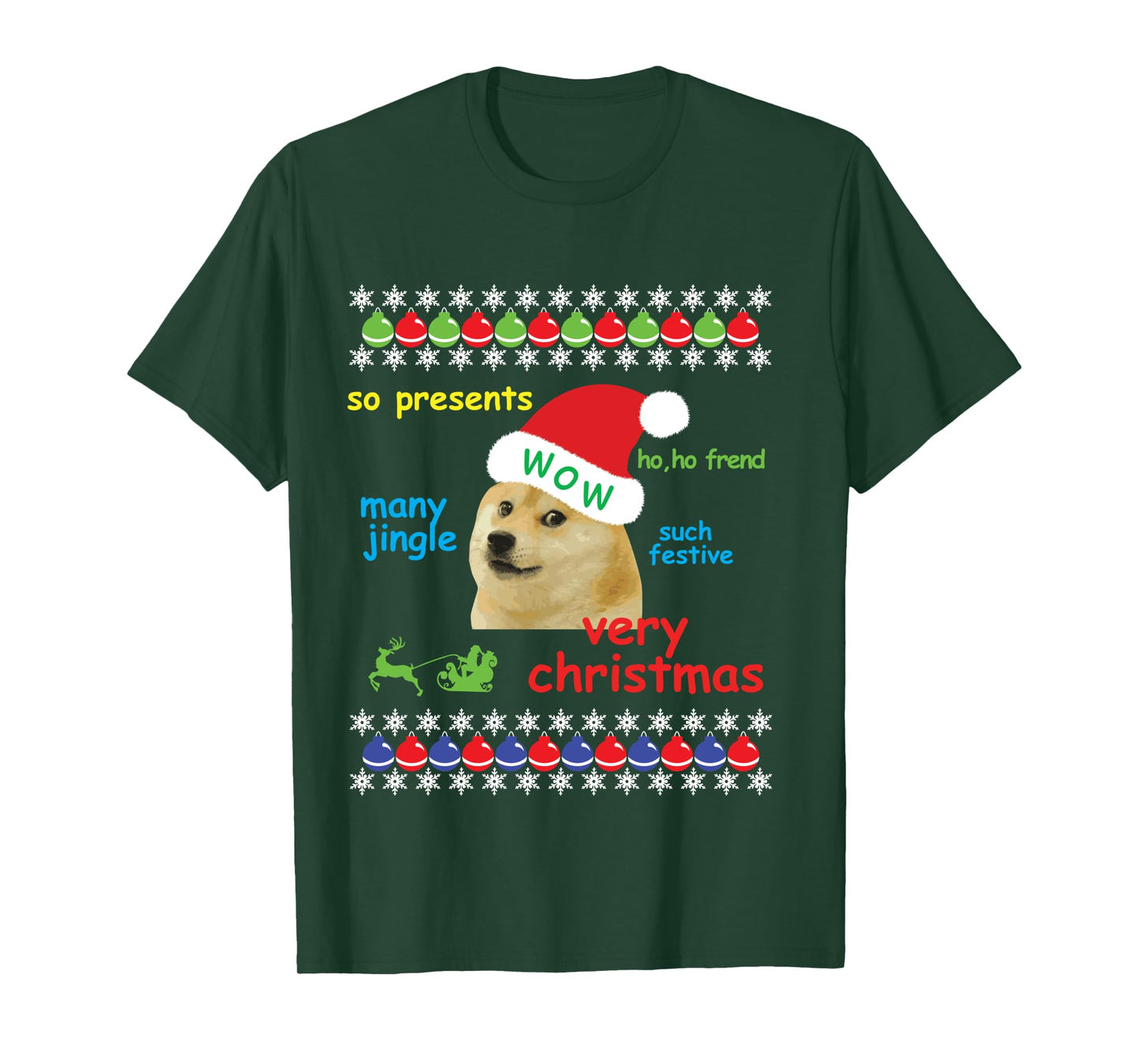 Ugly Sweater Christmas Doge Meme Shirt | Santa Shiba Inu Dog
