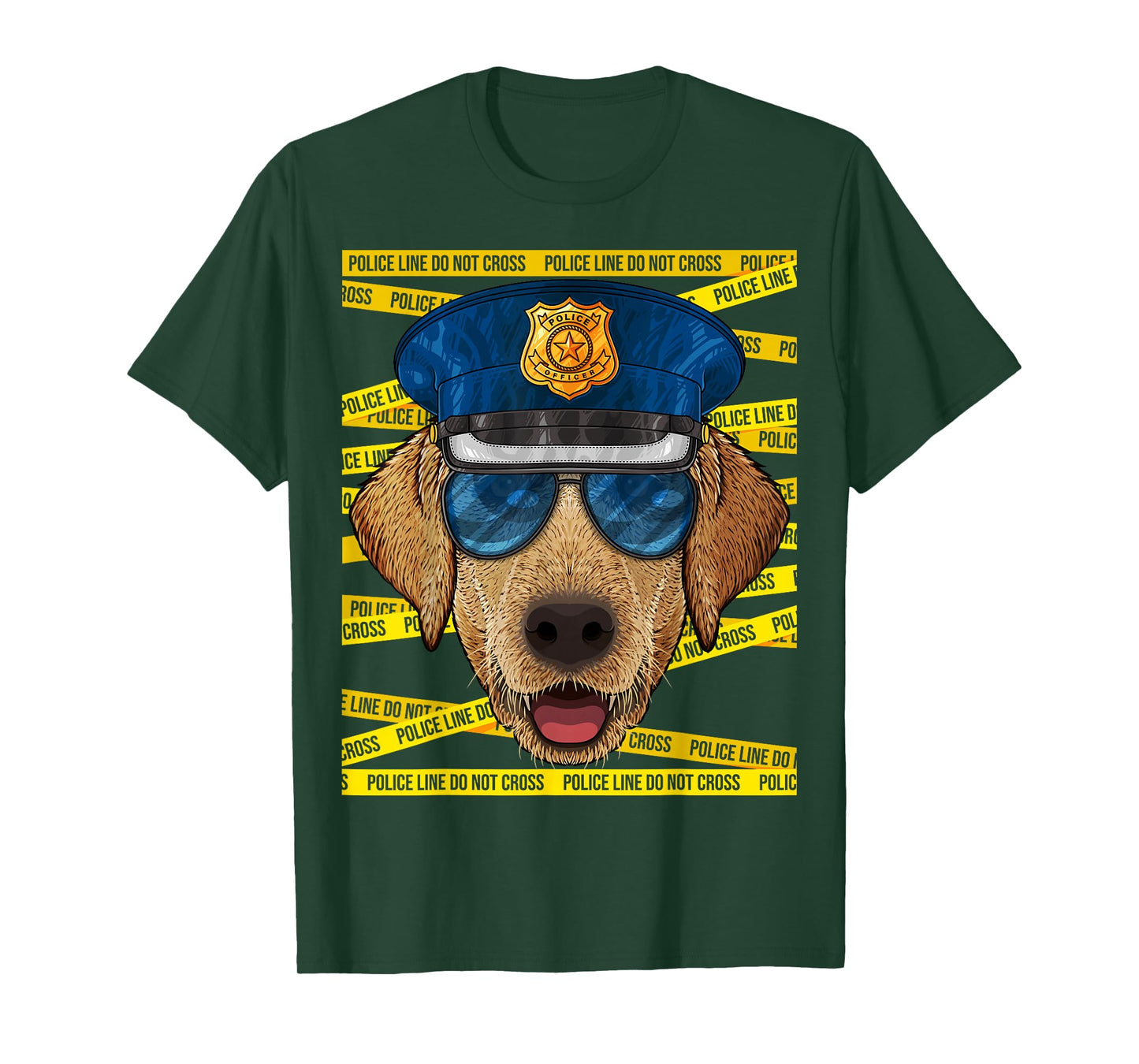 Labrador Retriever Police Officer Policeman Funny Police Dog T-Shirt