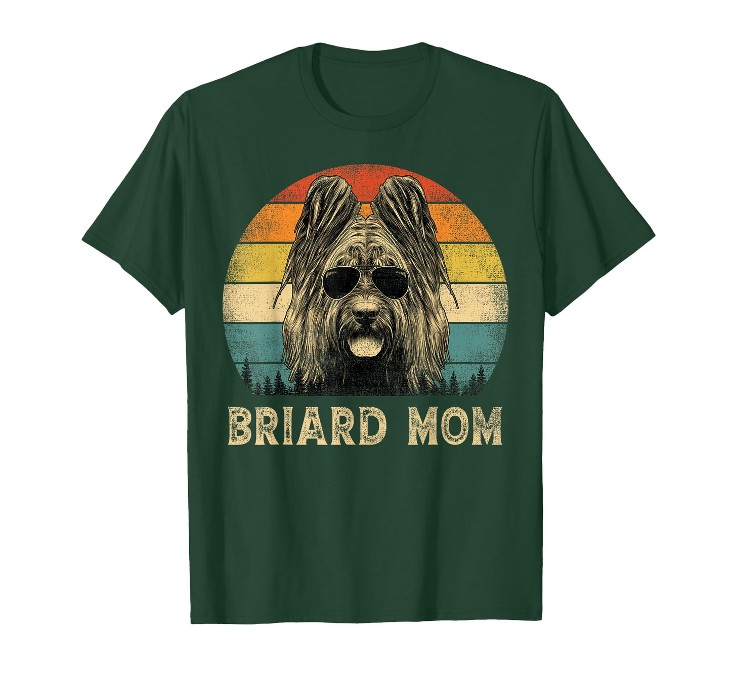 Vintage Briard Mom Dog Lovers Mother's Day T-Shirt