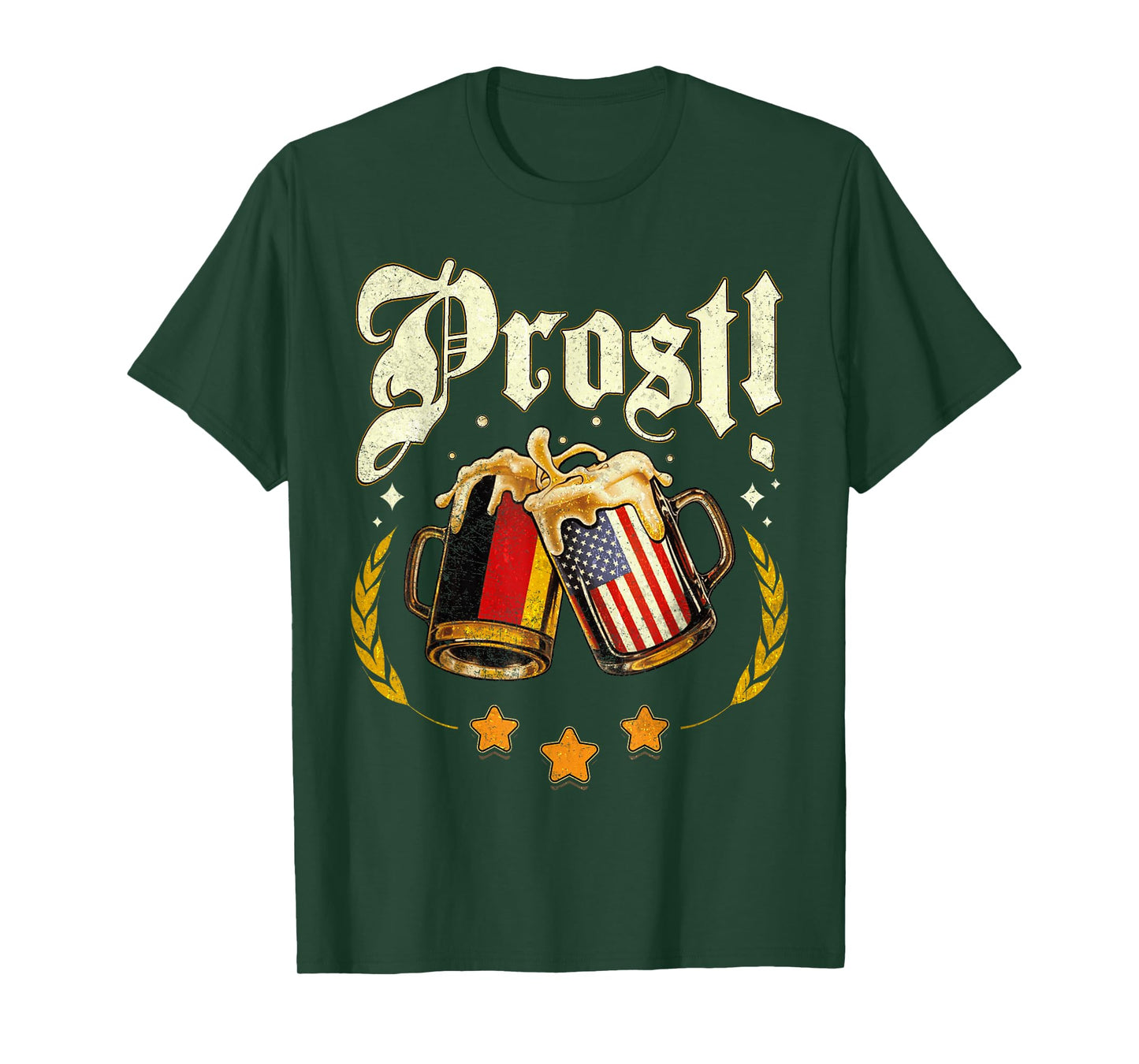 Oktoberfest Shirt for Men Women German Flag Prost Vintage T-Shirt