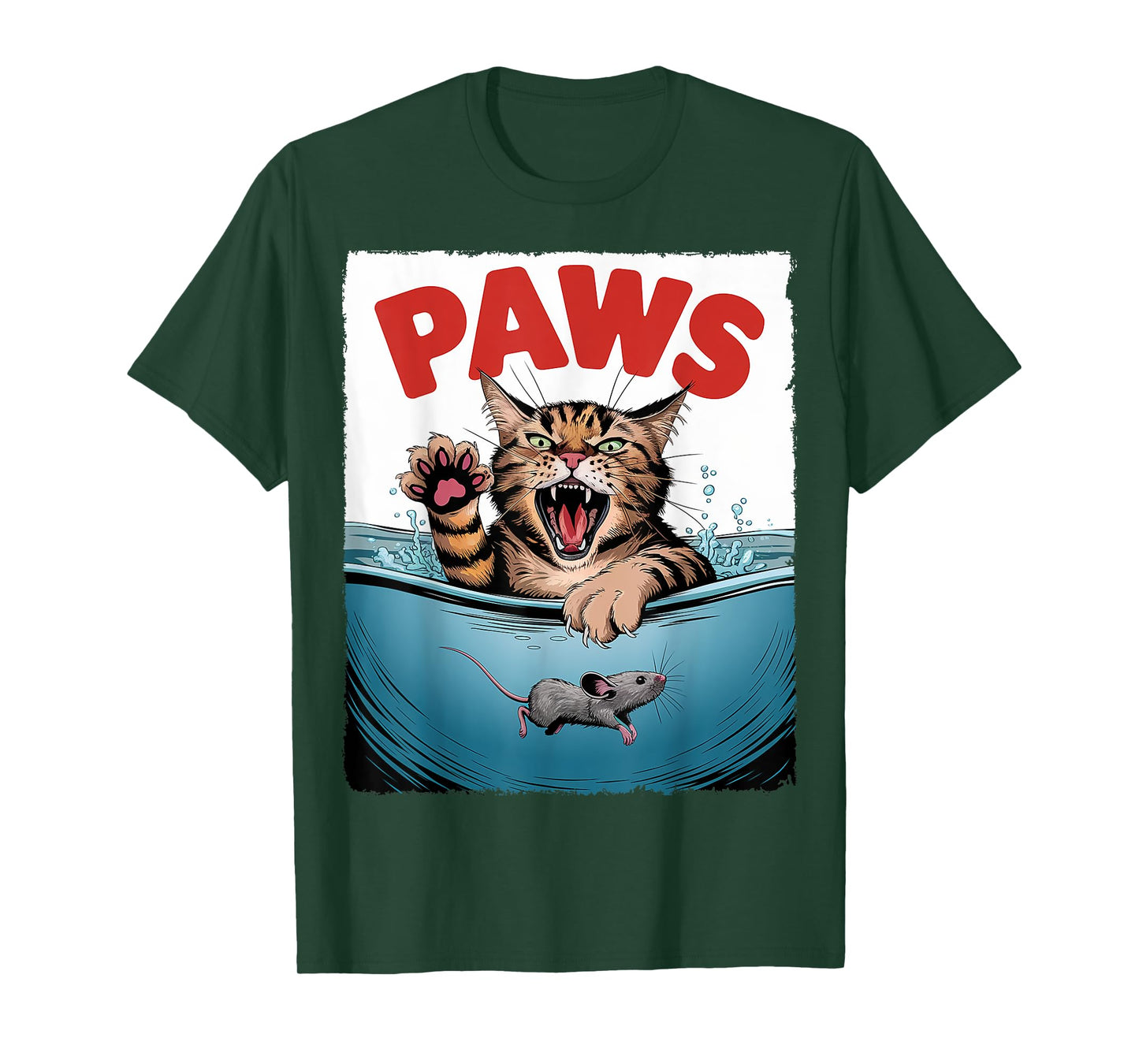 Parody Cat Mouse Kitten Gifts For Cat Lover Cat Mom Cat Dad T-Shirt for Men Women Kids