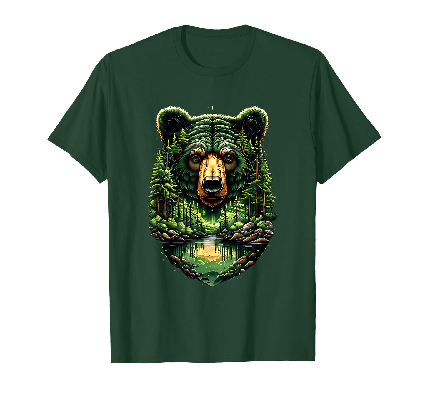 Bear Portrait Wildlife Forest Nature Animal Art T-Shirt