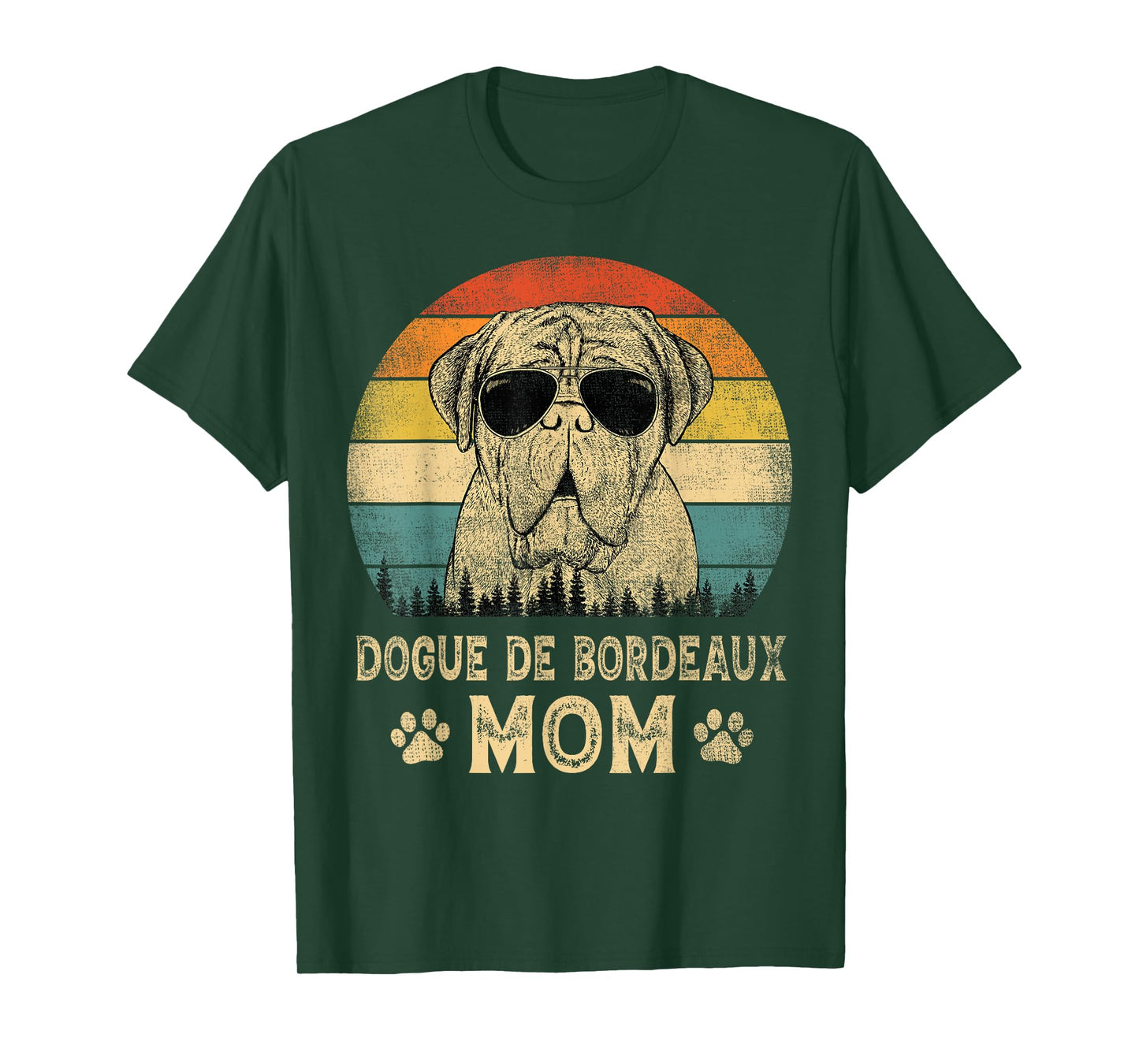 Vintage Dogue De Bordeaux Mom Dog Lovers Mother's Day Men Women T-Shirt