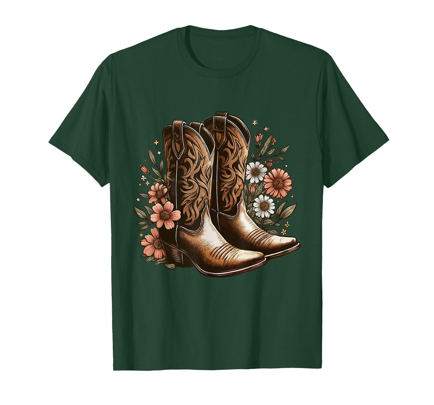 Retro vintage Cowgirl Boots Western Country Concert Boots T-Shirt